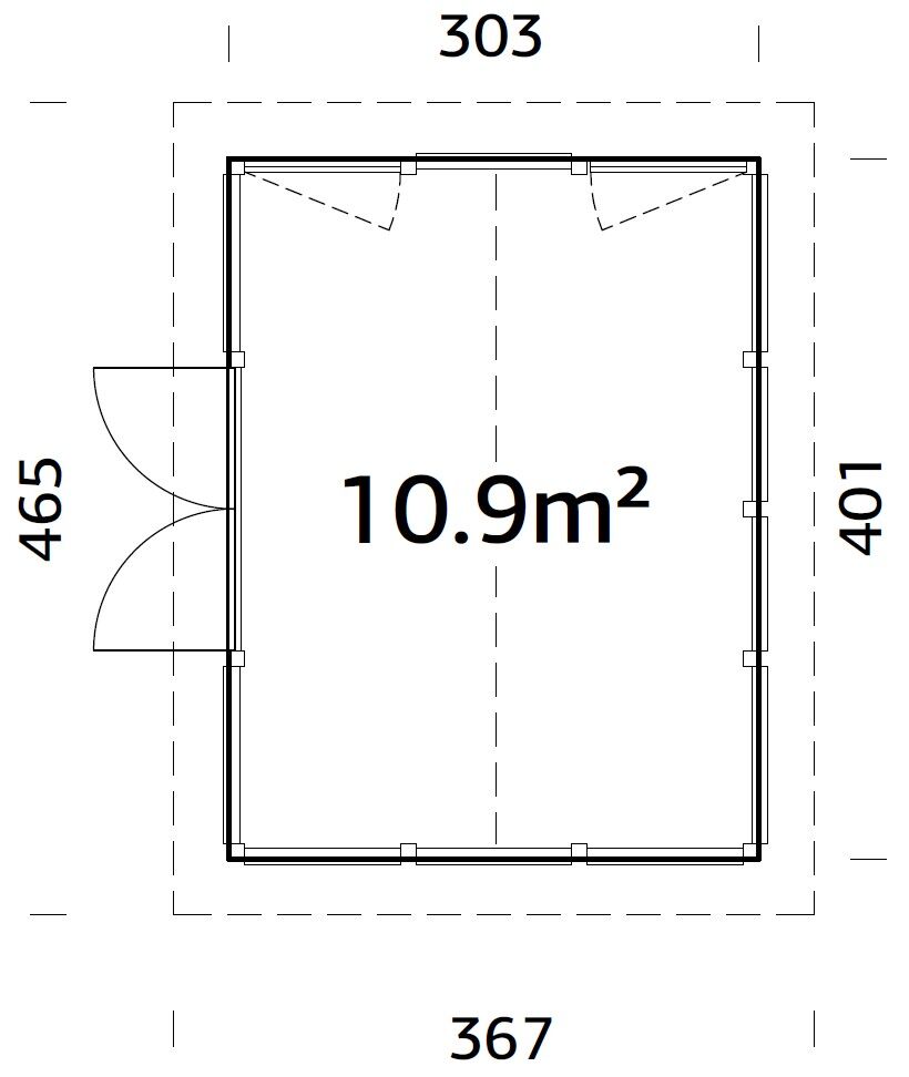 Palmako Glashaus Isabella 10,9 m2