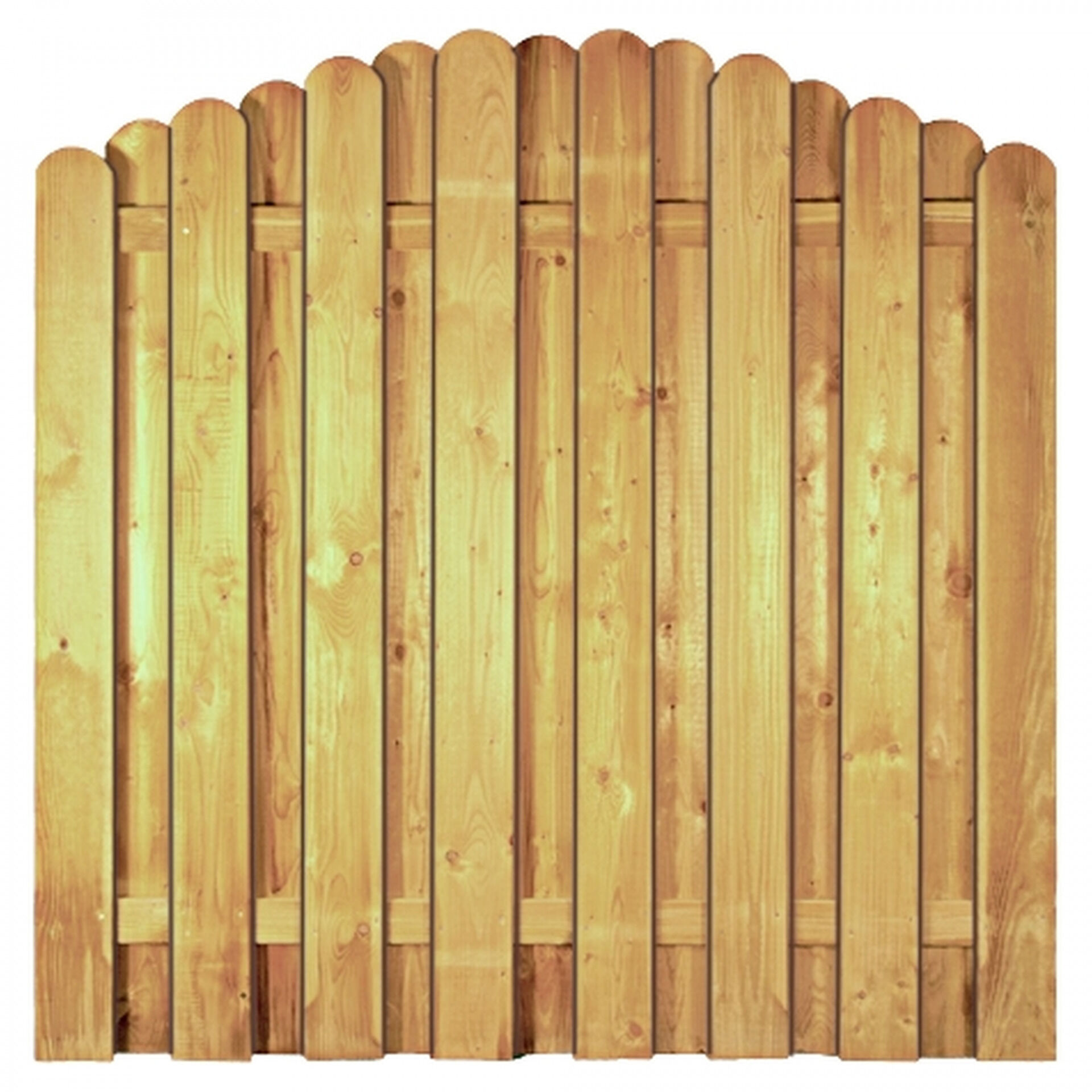 DAAN-Serie Bogen, 180 x 180/160 cm, kdi-grün, Lamellen 20 x 145 mm, geschraubt