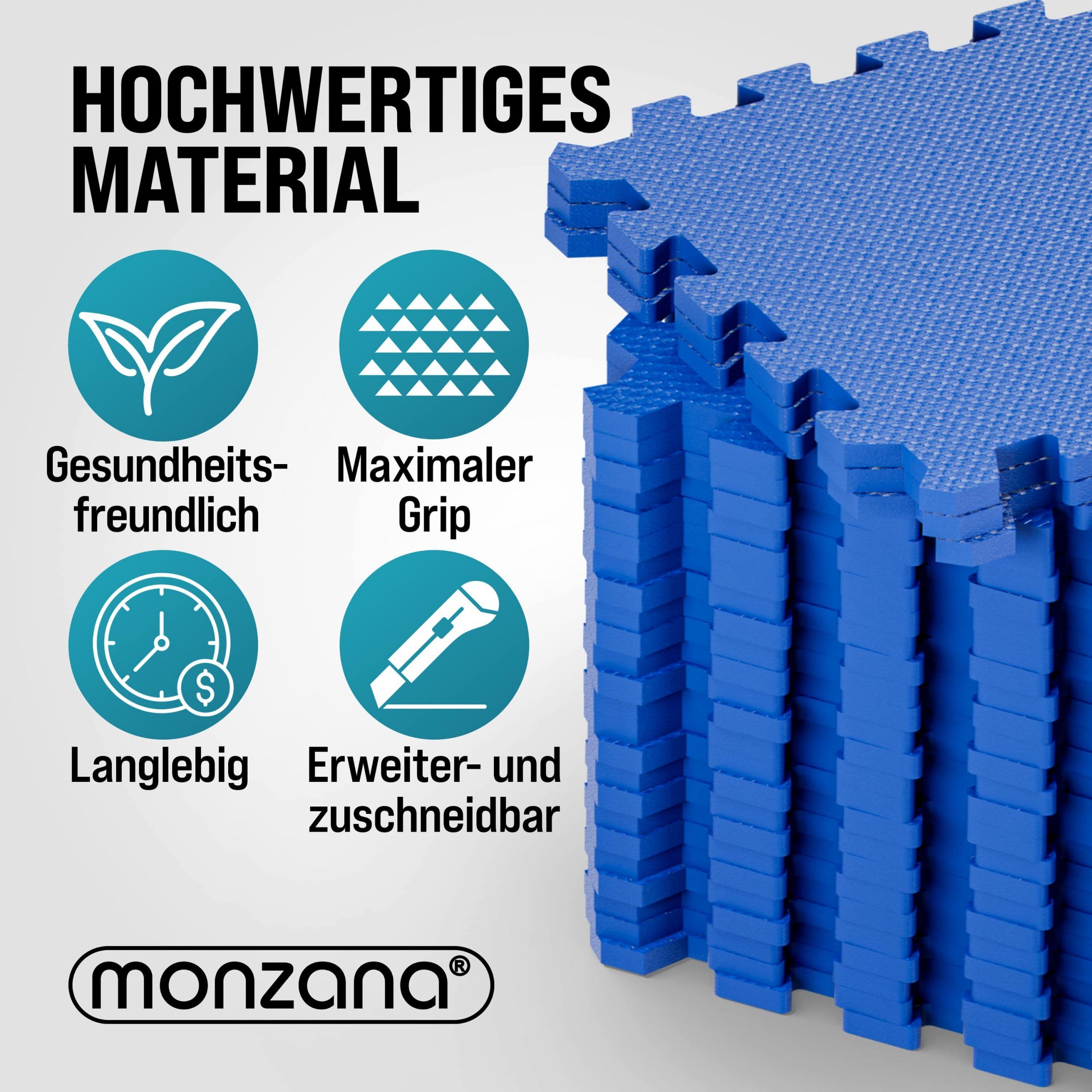 Bodenschutz-/Puzzlematten 16-tlg Blau 180x180x1cm