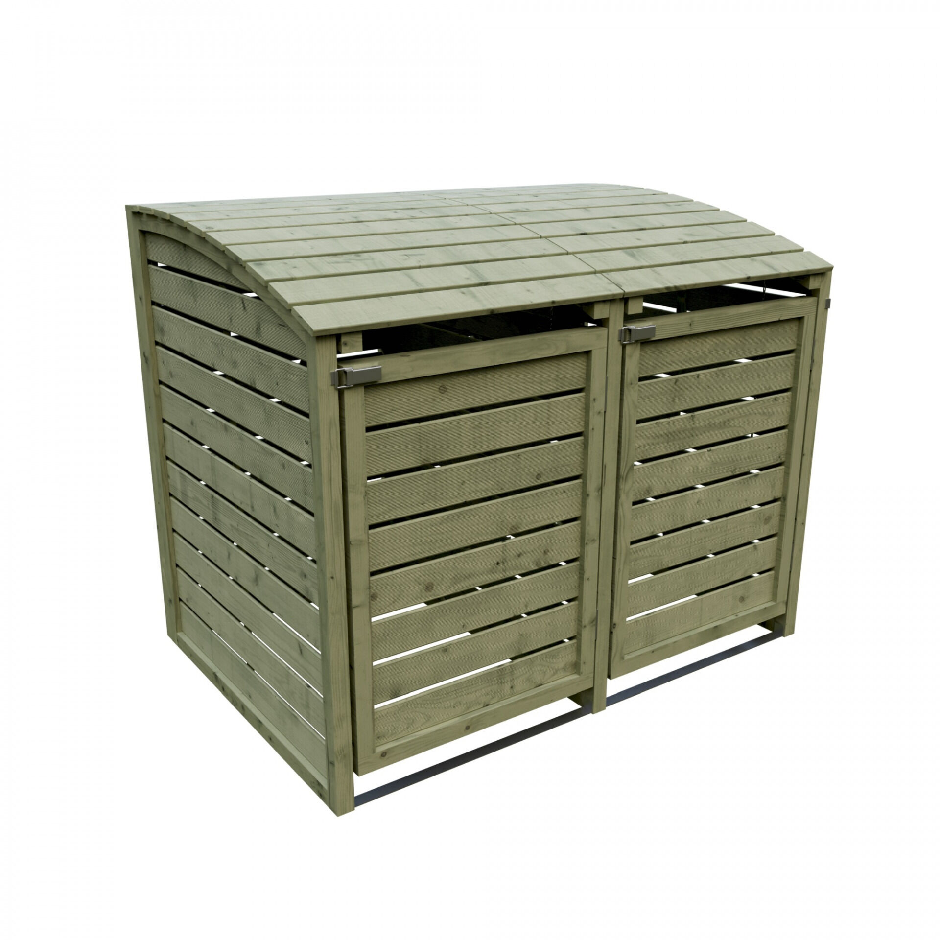 HENRI Mülltonnenabtrennung 2-fach, B 150 x T 90 x H 120 cm, inkl. Rückwand, kdi-grün