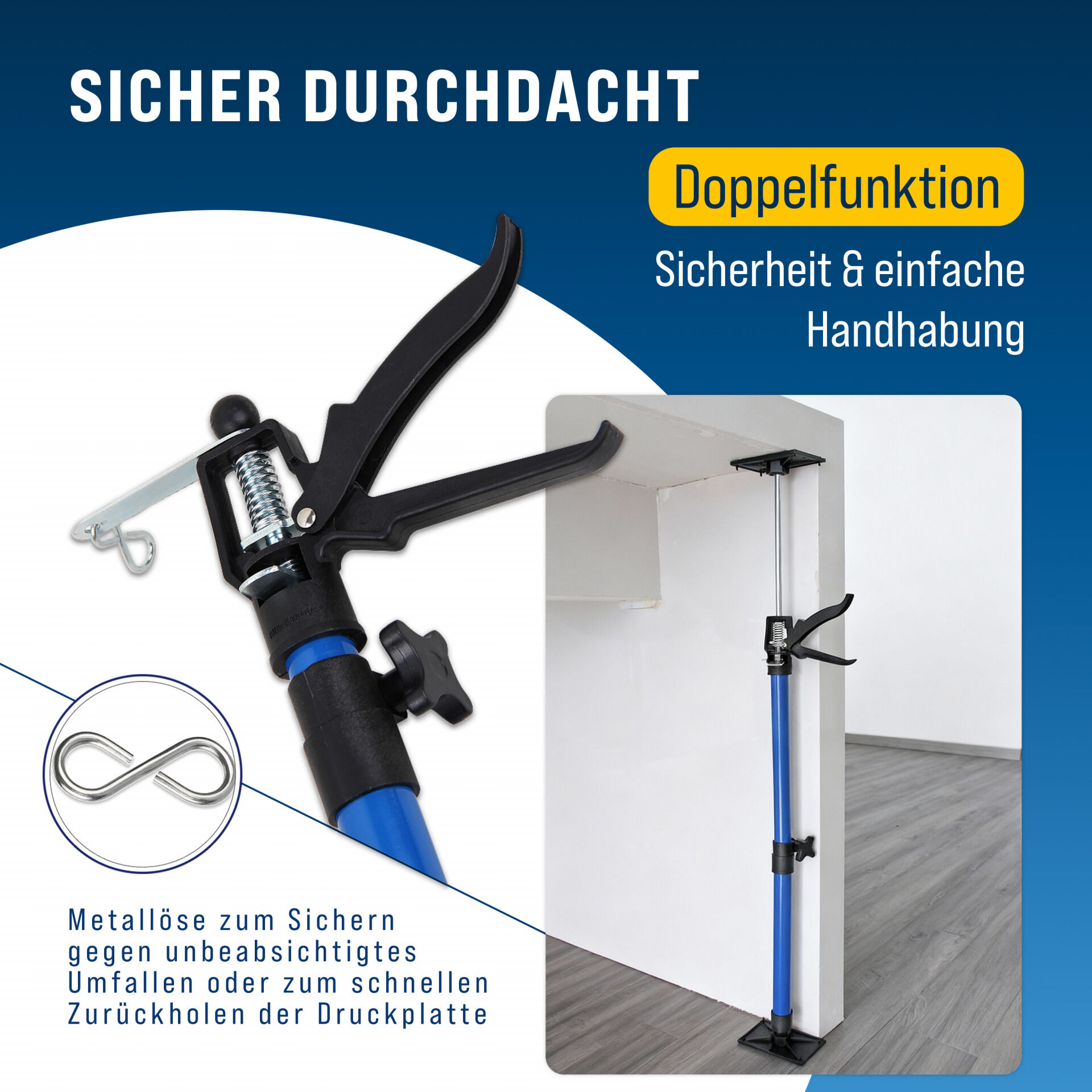 Stahl Türspanner/Zargenspanner 3er-Set 50-115cm max 30kg