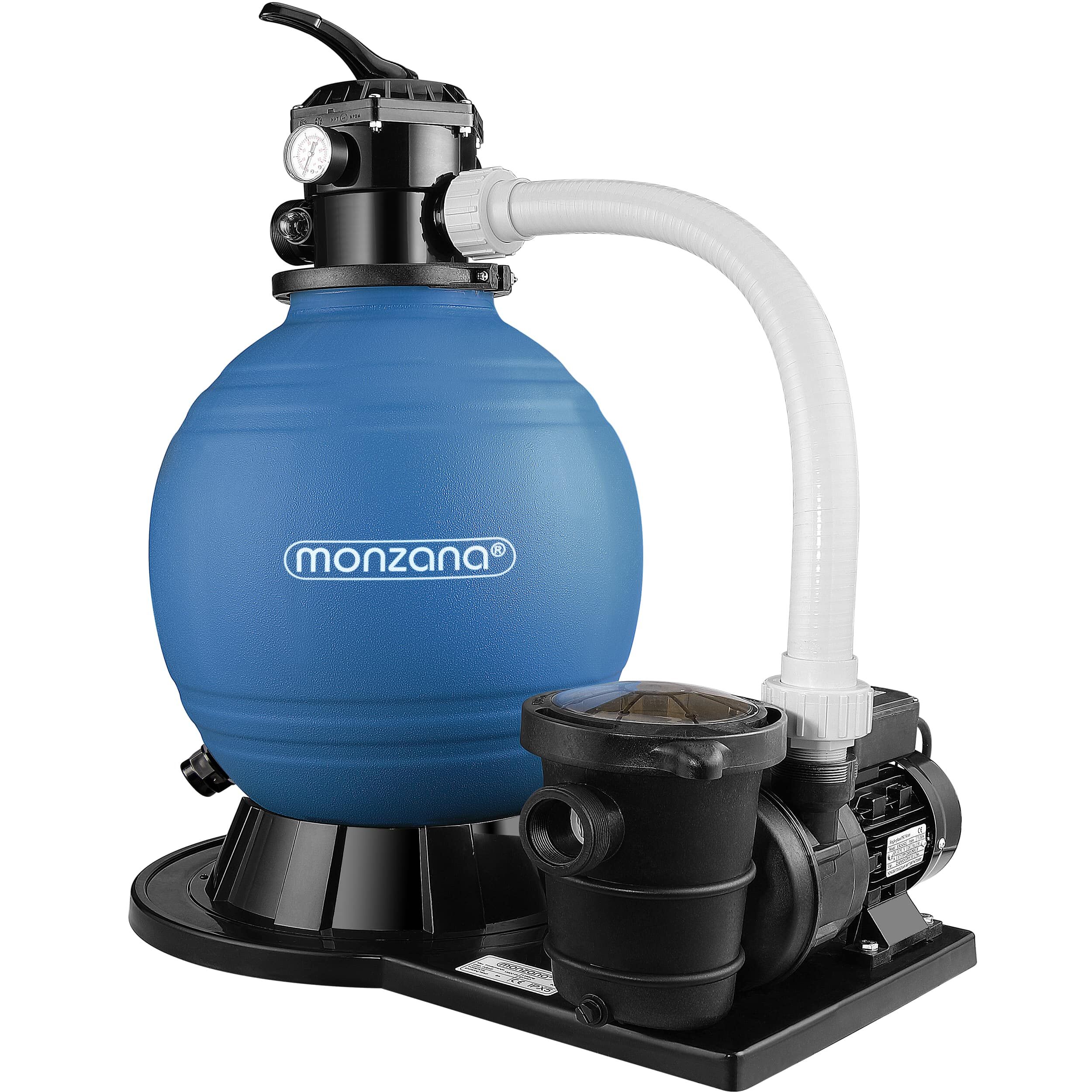 Sandfilteranlage Pool 15900 L/h mit Vorfilter 6-Wege Ventil
