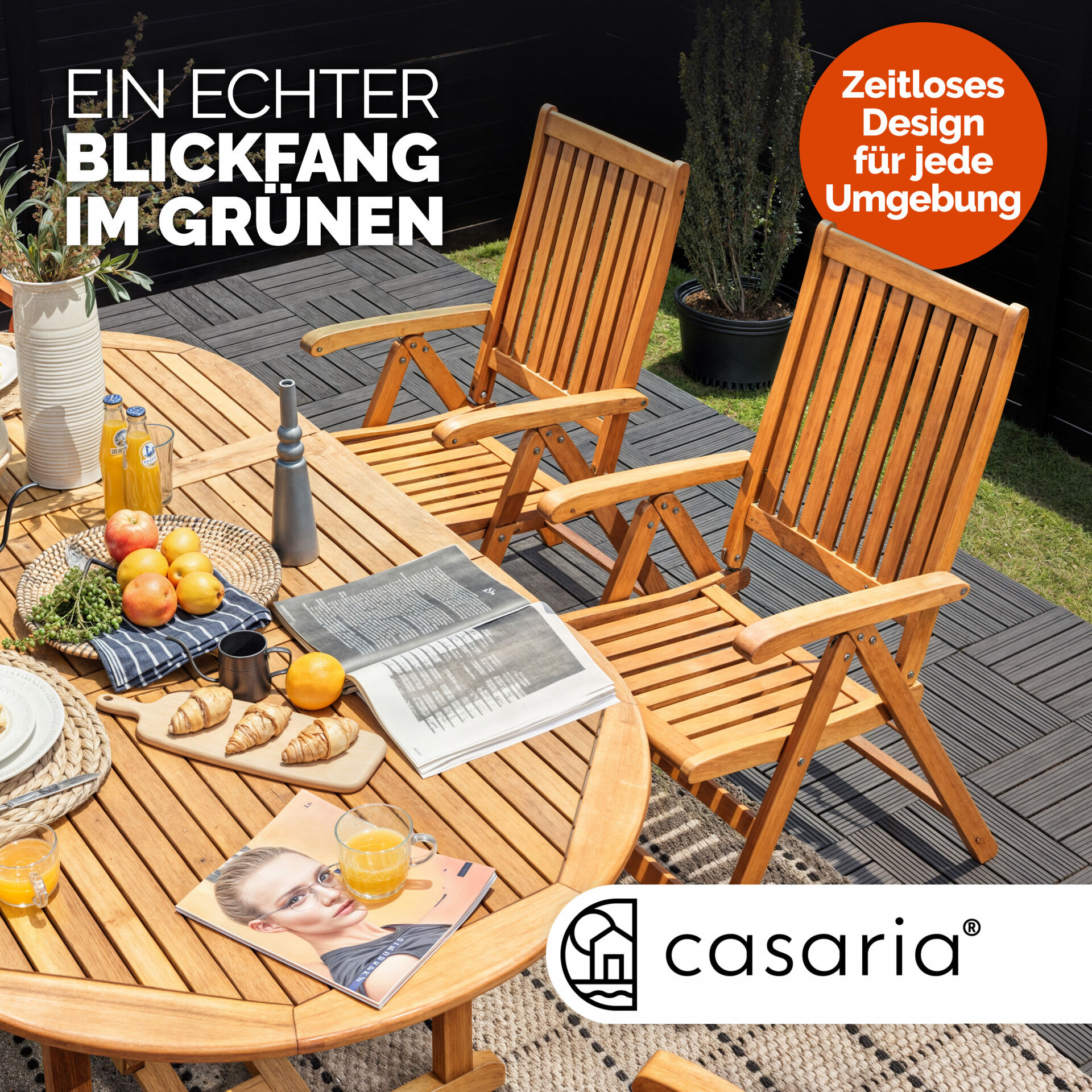 Garten-Sitzgruppe Vanamo 7-tlg Eukalyptusholz FSC®-zertifiziert