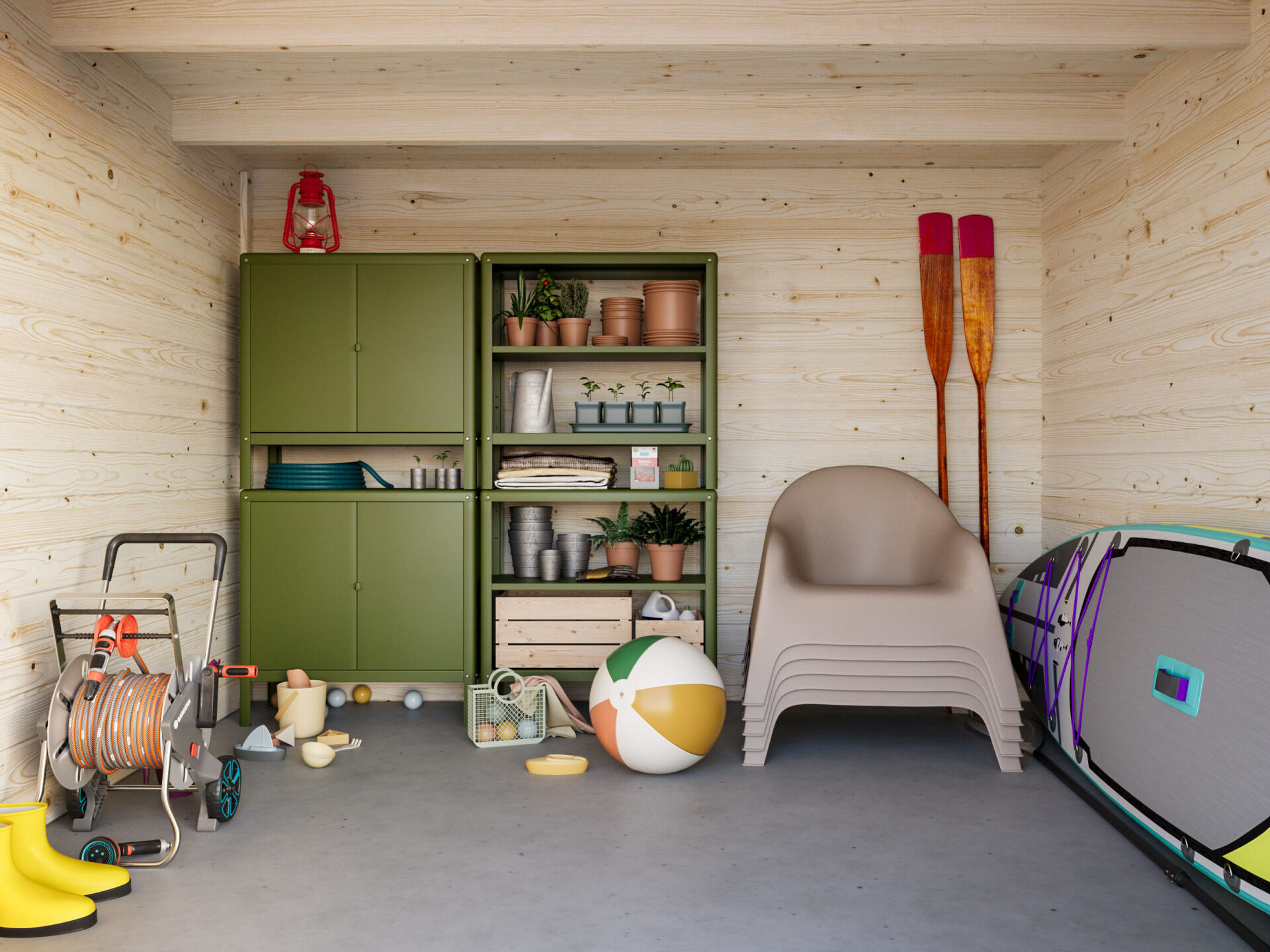 Flachdach Palmako Gartenhaus Ella 13,1 m²