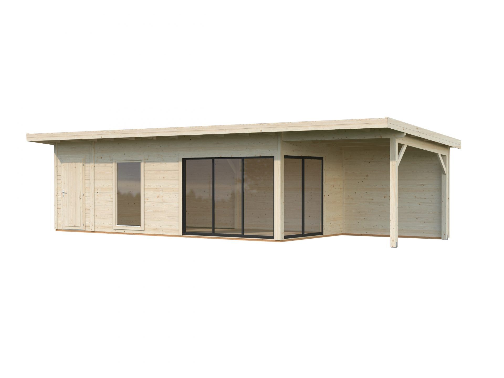 Palmako Pultdach Gartenhaus Andrea 21,1+7,9 m² Slide