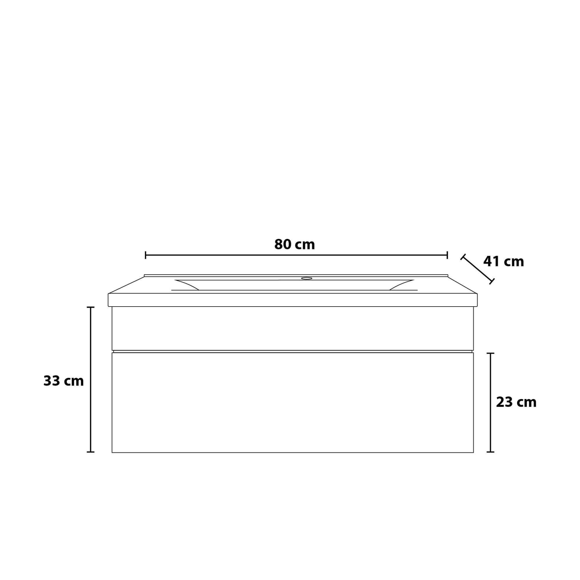 Badmöbel Komplettset WANGEROOGE BIG S - Schwarz Made in Germany