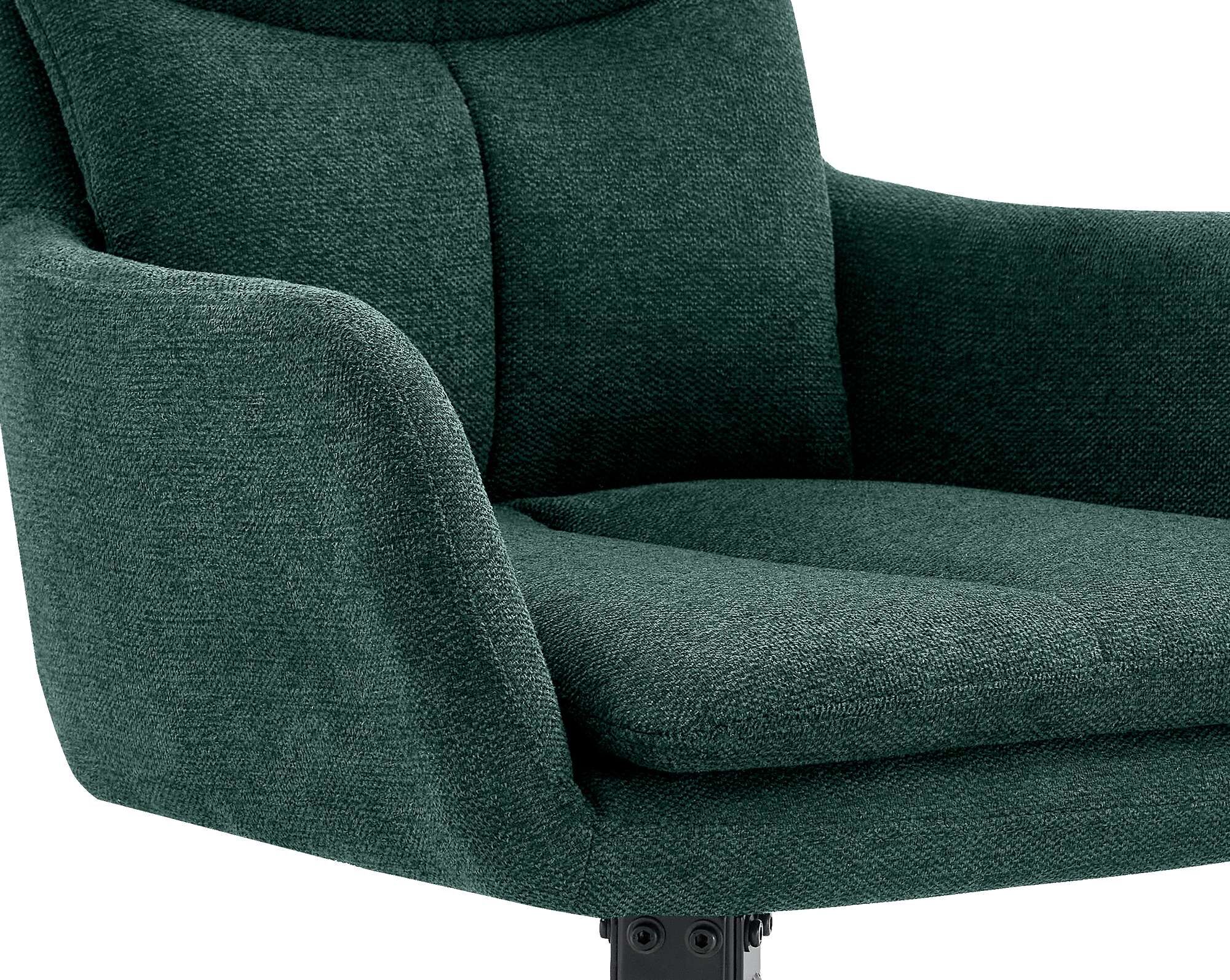 2er Set Esszimmerstuhl Somers Stoff, grün