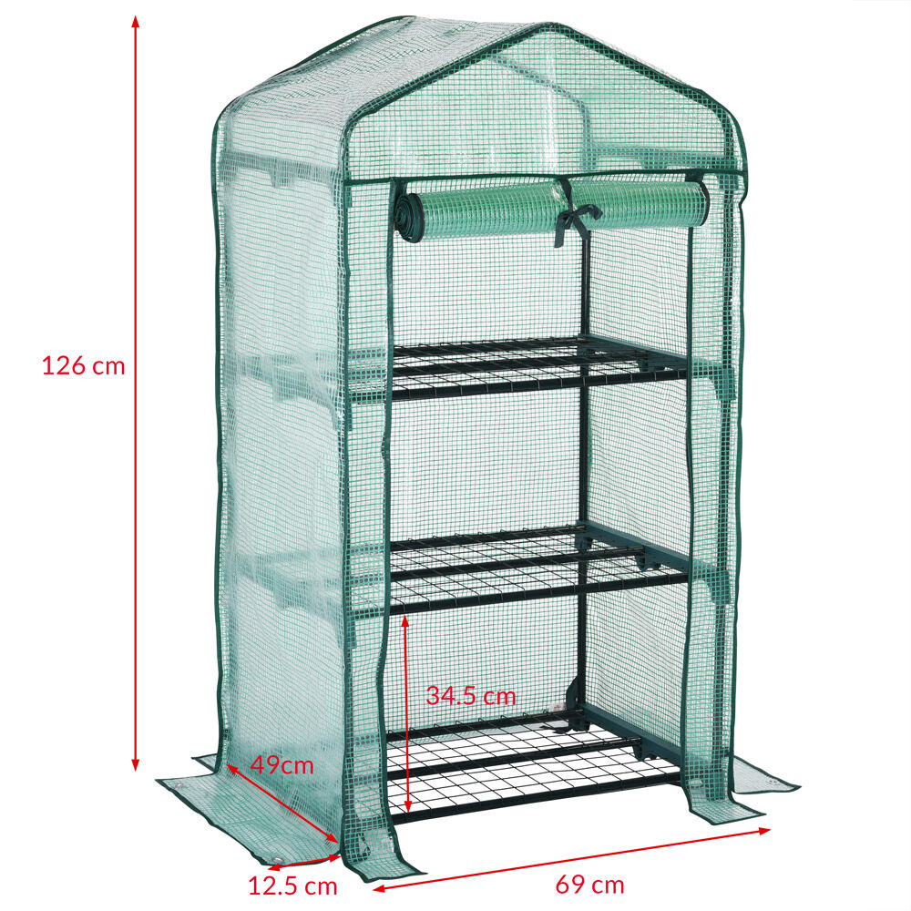 Foliengewächshaus 126x49x69cm