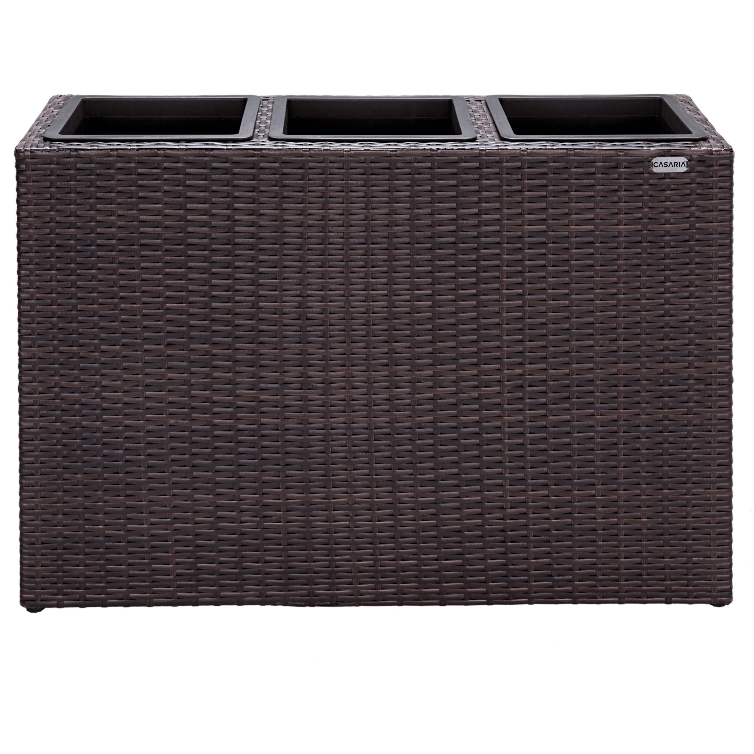 Polyrattan Blumentopf Braun 83x30,5x60cm