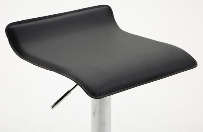 2er Set Barhocker Dyn V2 Kunstleder chrom, schwarz