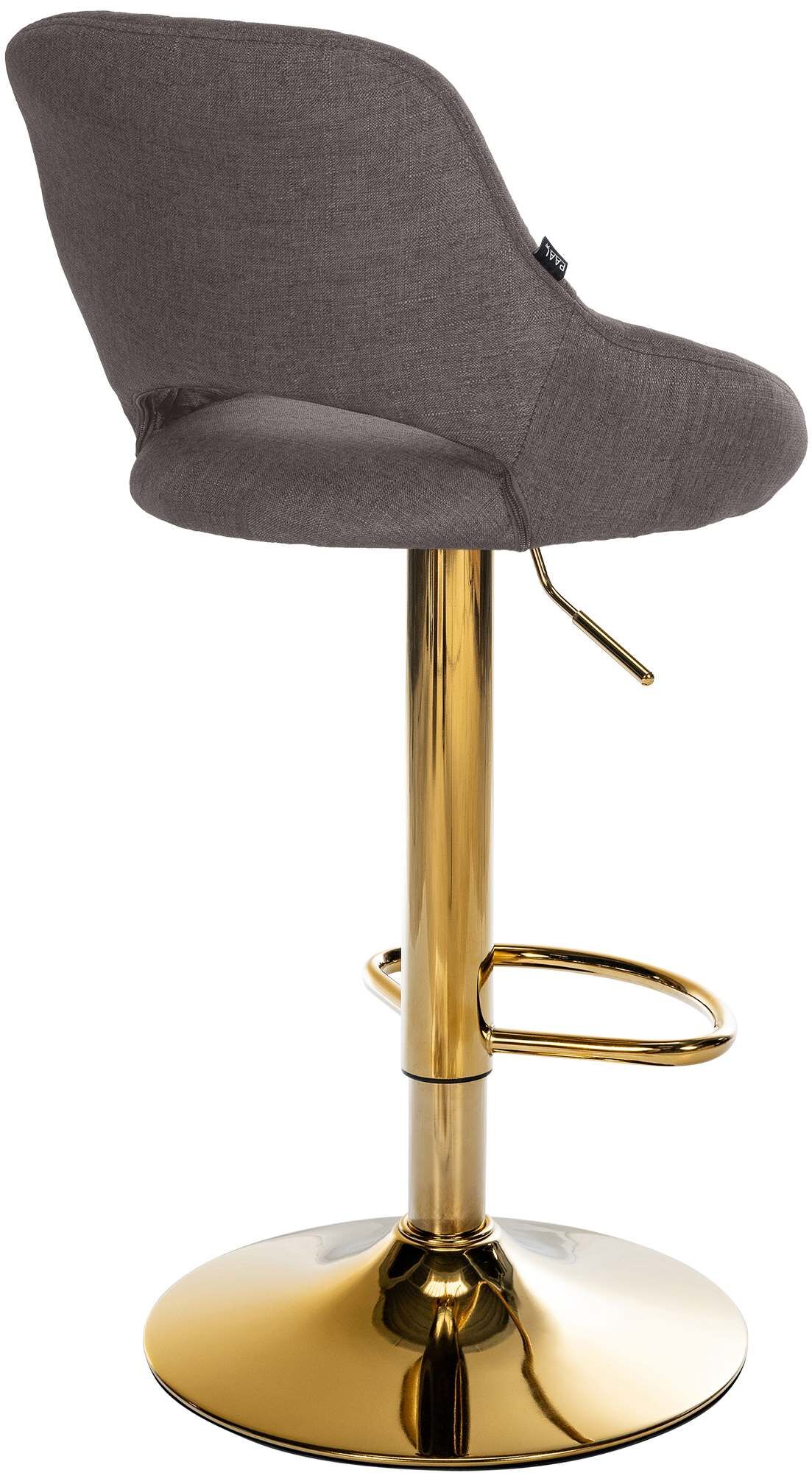 Barhocker Milet Stoff gold, dunkelgrau