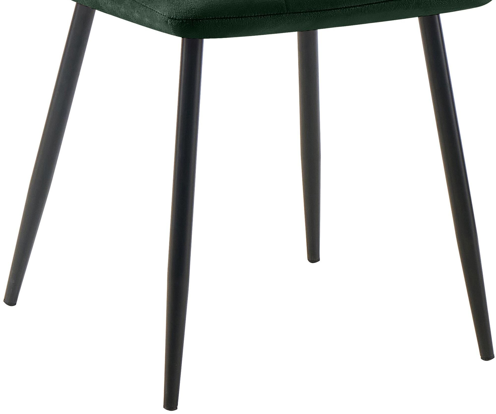 4er Set Esszimmerstuhl Tilde Samt, grün