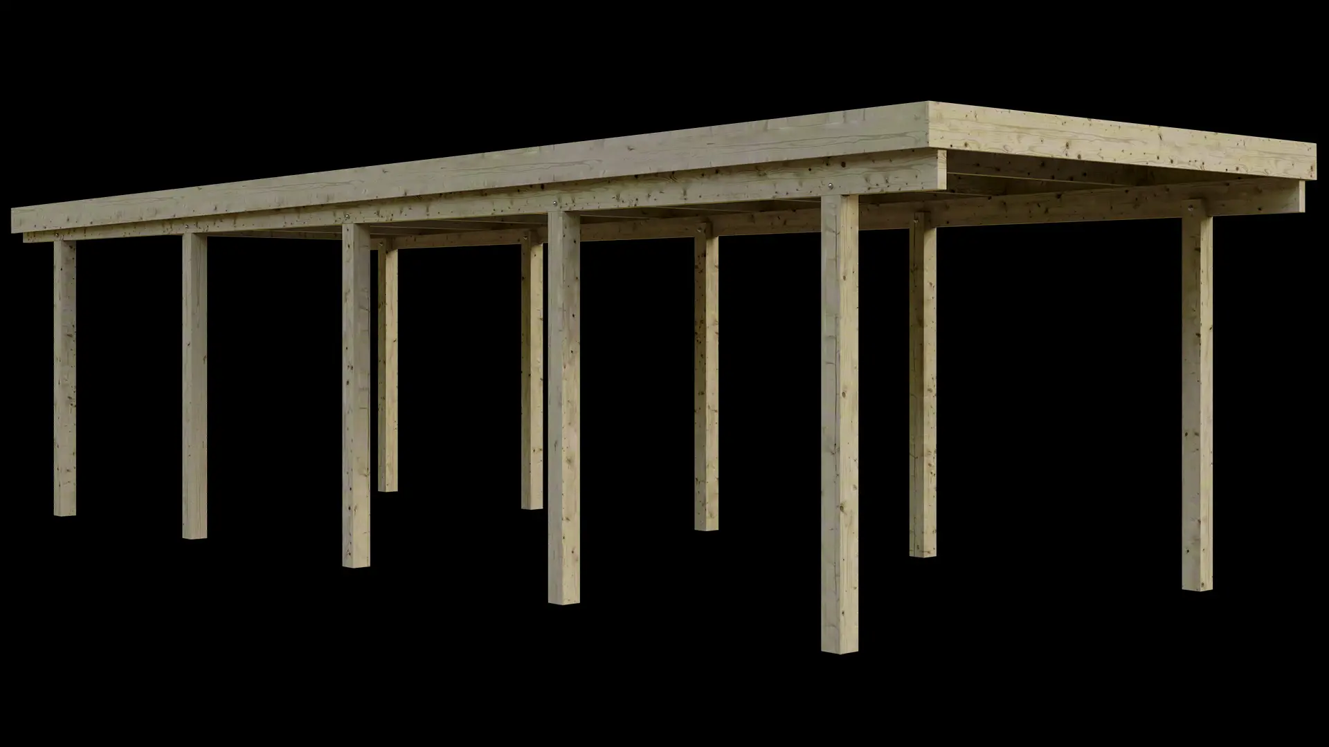 379973 Carport VC 310x900 Kiefer Massivholz