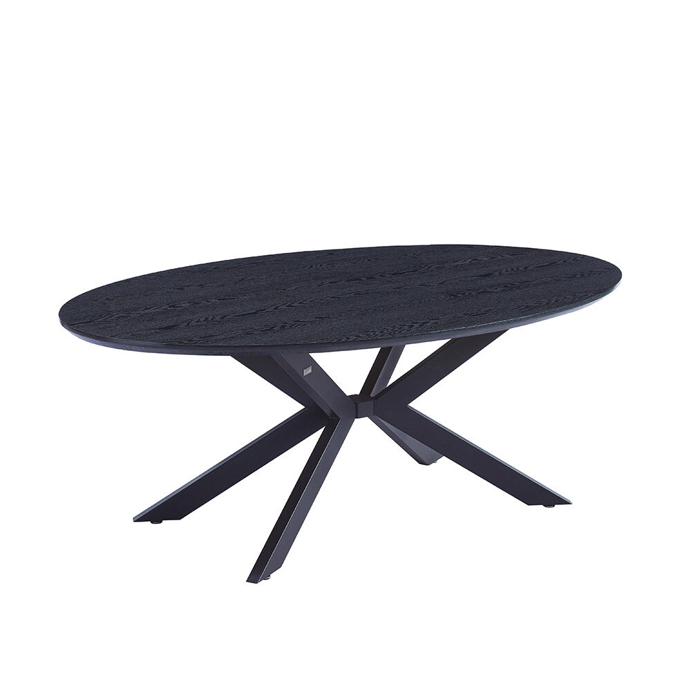 Esstisch Oval AVENTIS inkl. Sternfuß - 200 x 120 cm Dark Oak