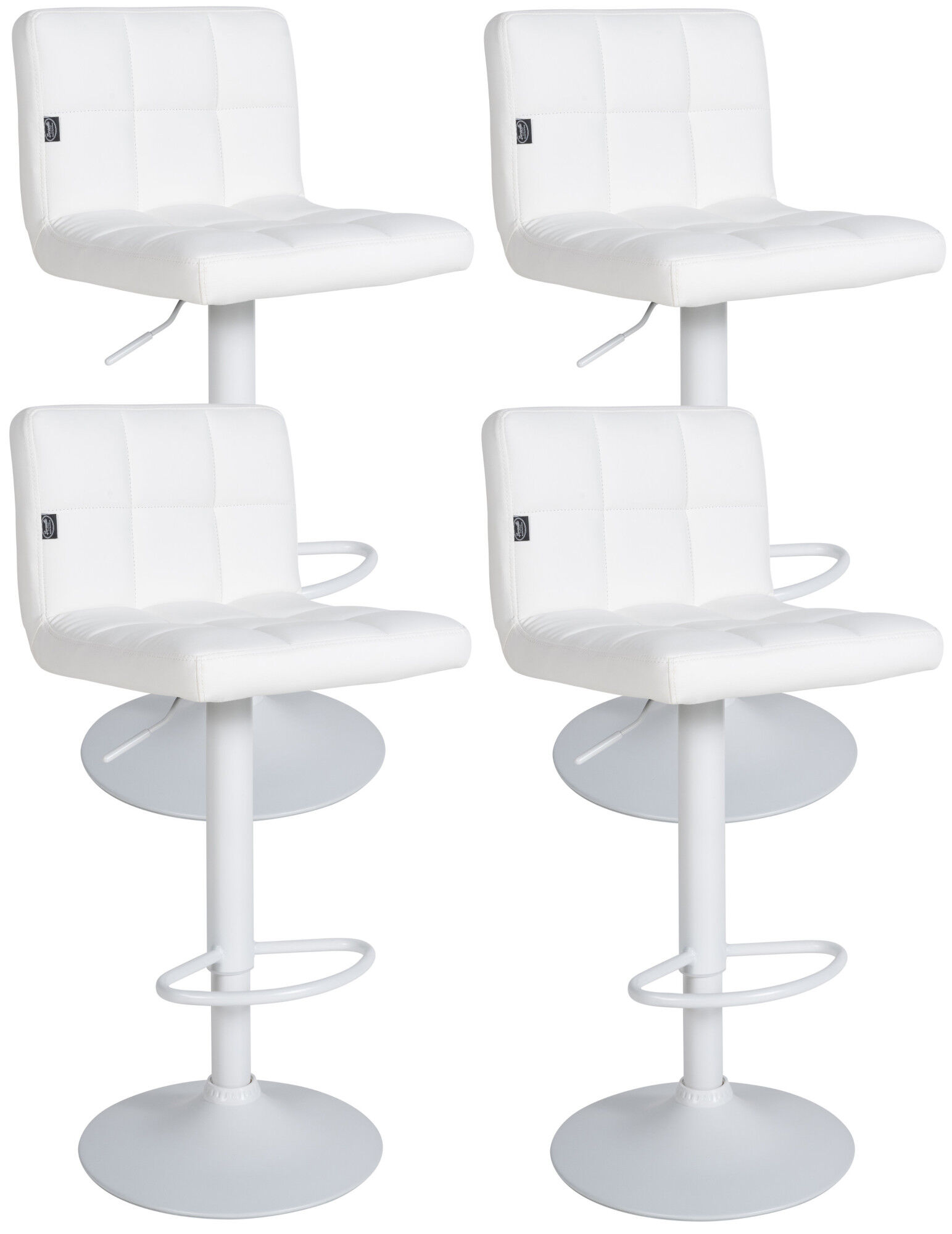 4er Set Barhocker Feni Kunstleder weiß, weiß