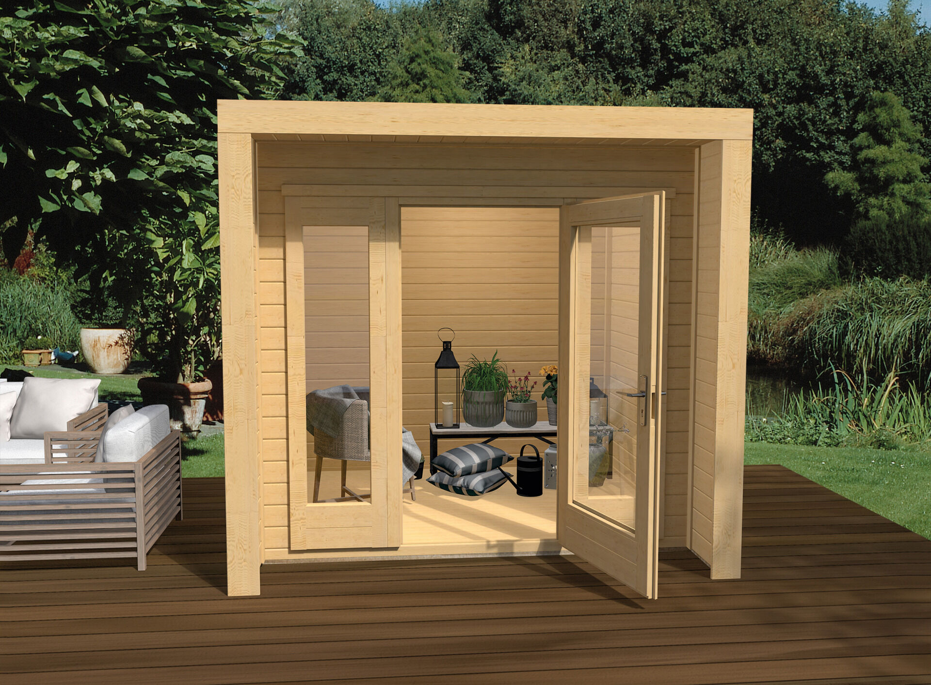 weka Design-Gartenhaus 263 - 2,5x2,5m