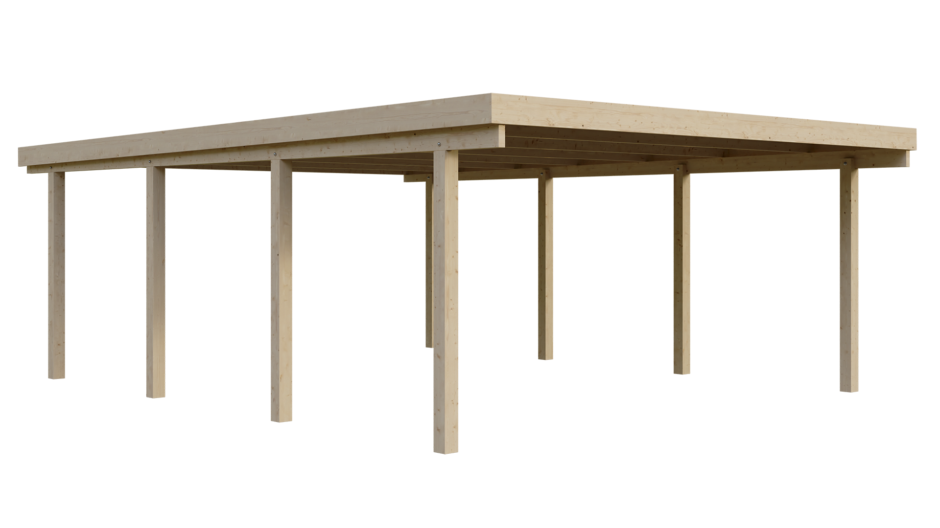 Carport Holz 510x700cm Fichte