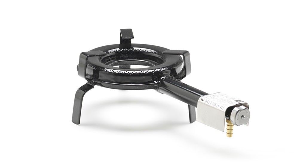 Gasbrenner 18cm für Grill und Paellapfannen + Druckminderer 25-50mbar (Propan) + Gasschlauch 1,5m