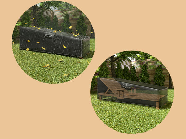 Abdeckplane Sonnenliege Anthrazit 200x75x40/70cm 9100mm Wassersäule