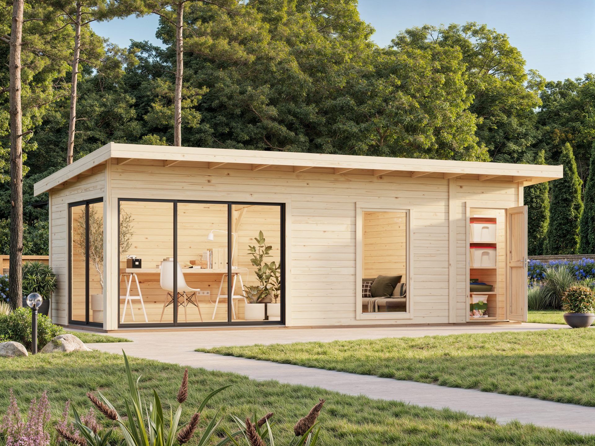 Palmako Pultdach Gartenhaus Andrea 21,1 m² Slide