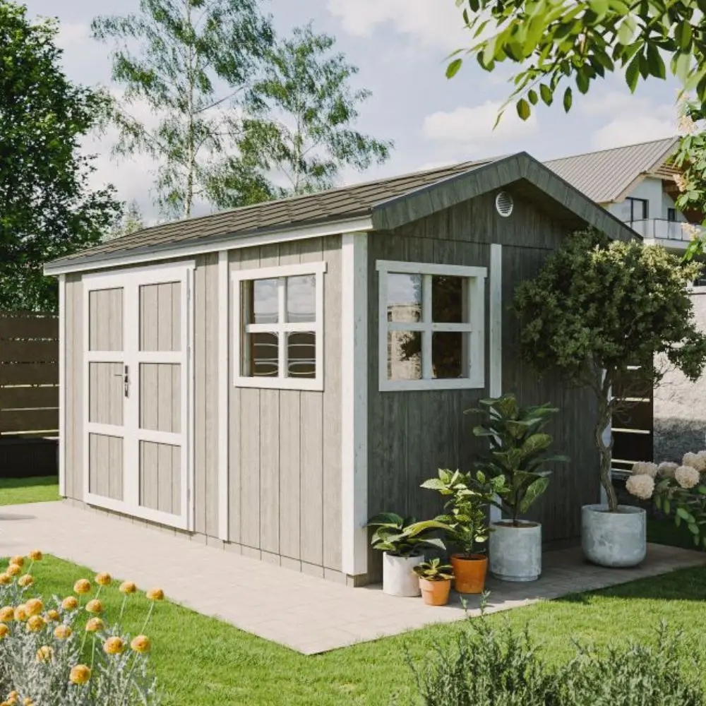 Gartenhaus Polly 1 mit LP® SmartSide® M914A – 236 x 368 cm – 9 m2