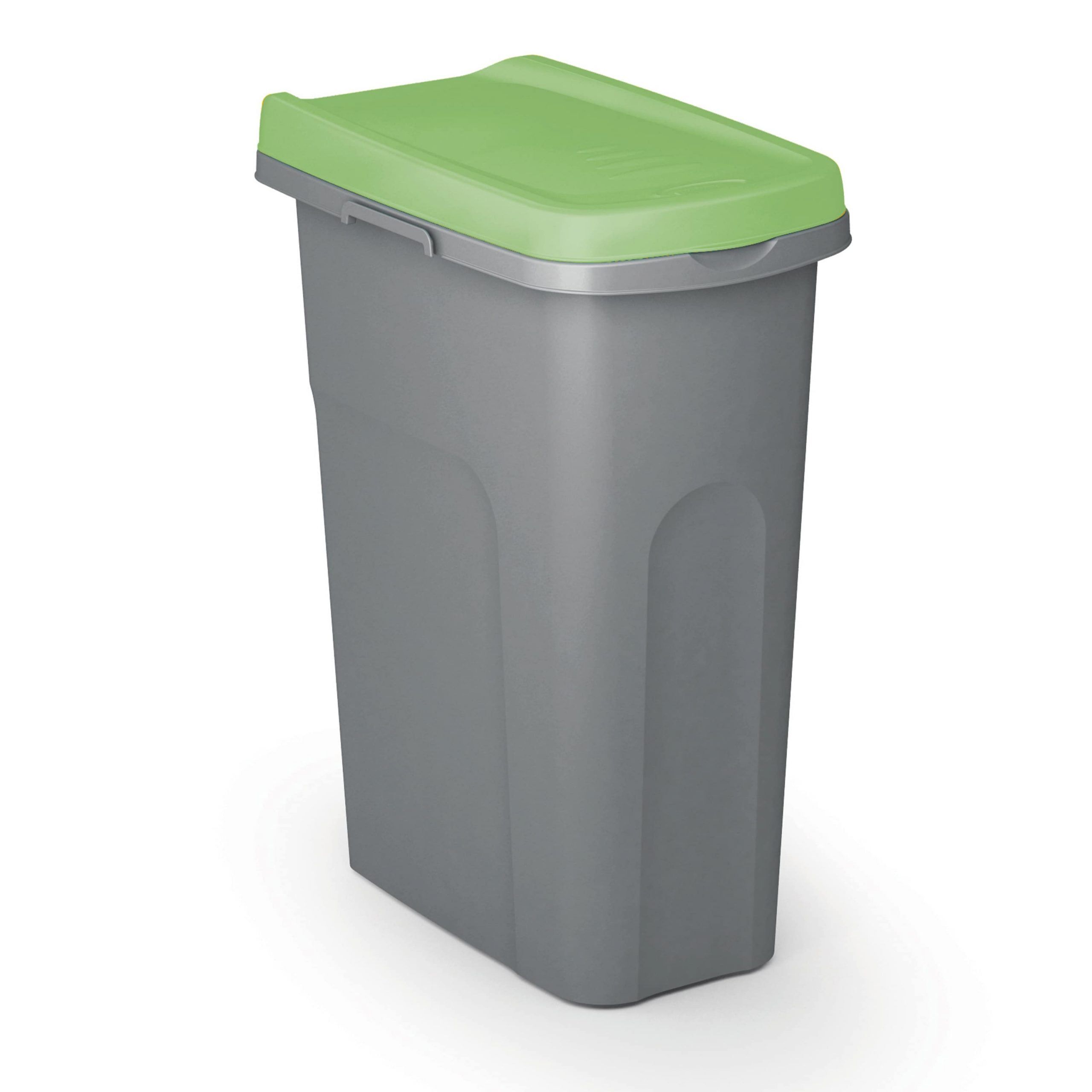 Mülleimer Grau/Grün Kunststoff 25L
