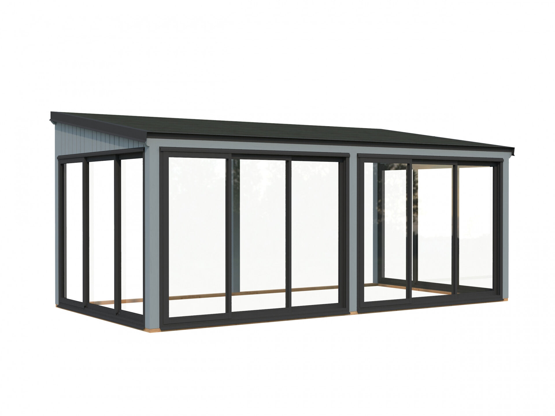 Palmako Gartenzimmer Glashaus Lumi 16,2 m² Slide Plus