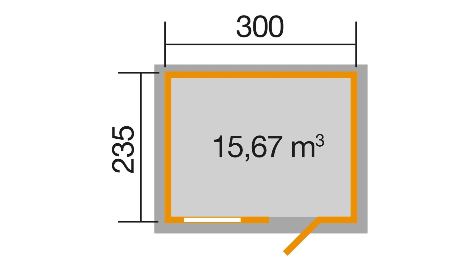 weka Gartenhaus 123 - 3,8x2,7m