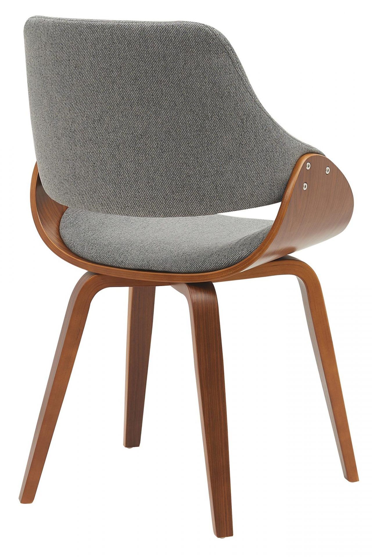 2er Set Esszimmerstuhl Vangale, walnuss/dunkelgrau