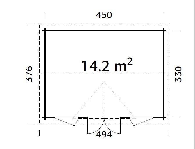 Palmako Gartenhaus Claudia 14,2 m²