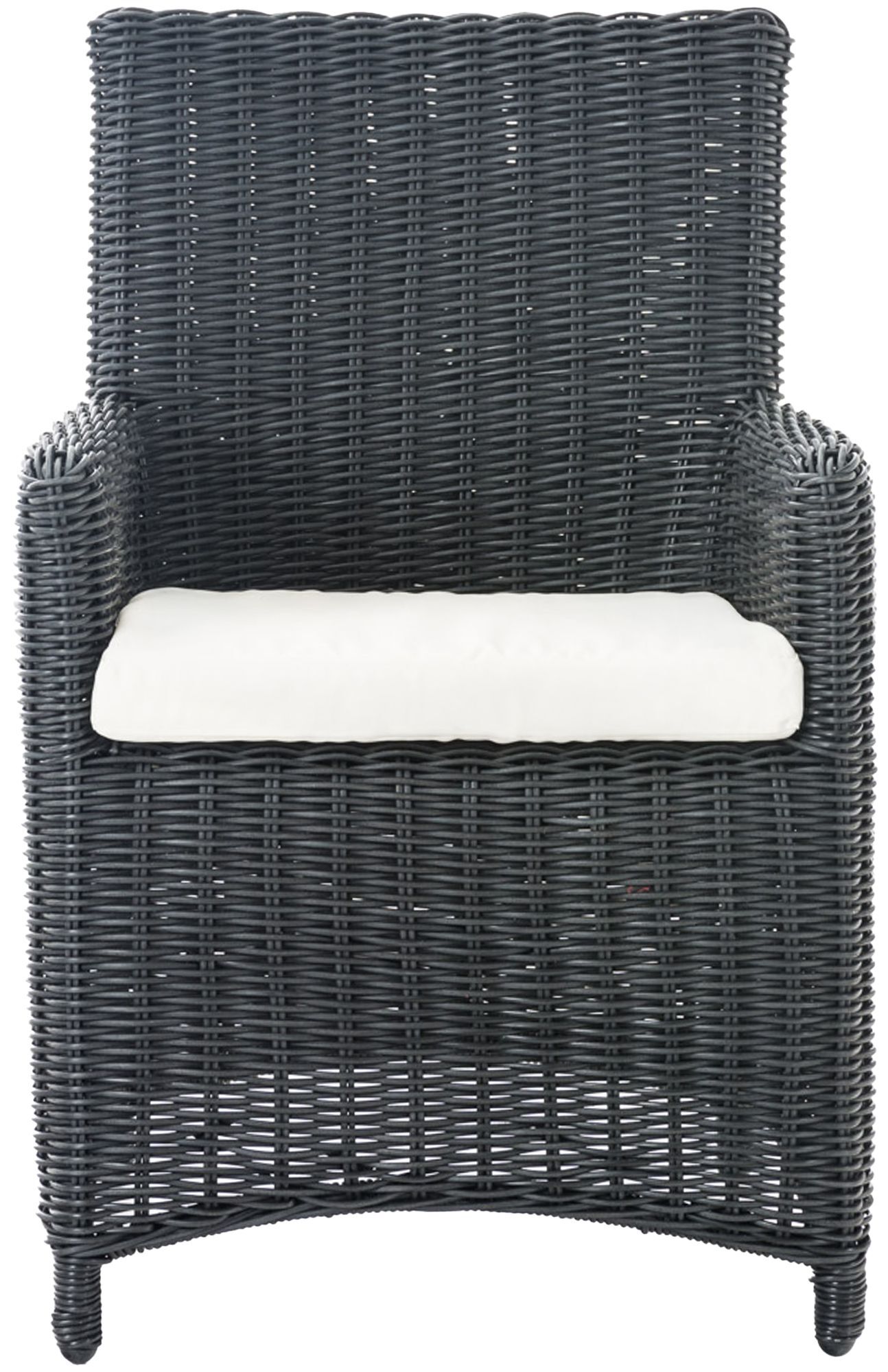 4er Set Stuhl Fontana / Sankt Marlo Cremeweiss 5mm, schwarz