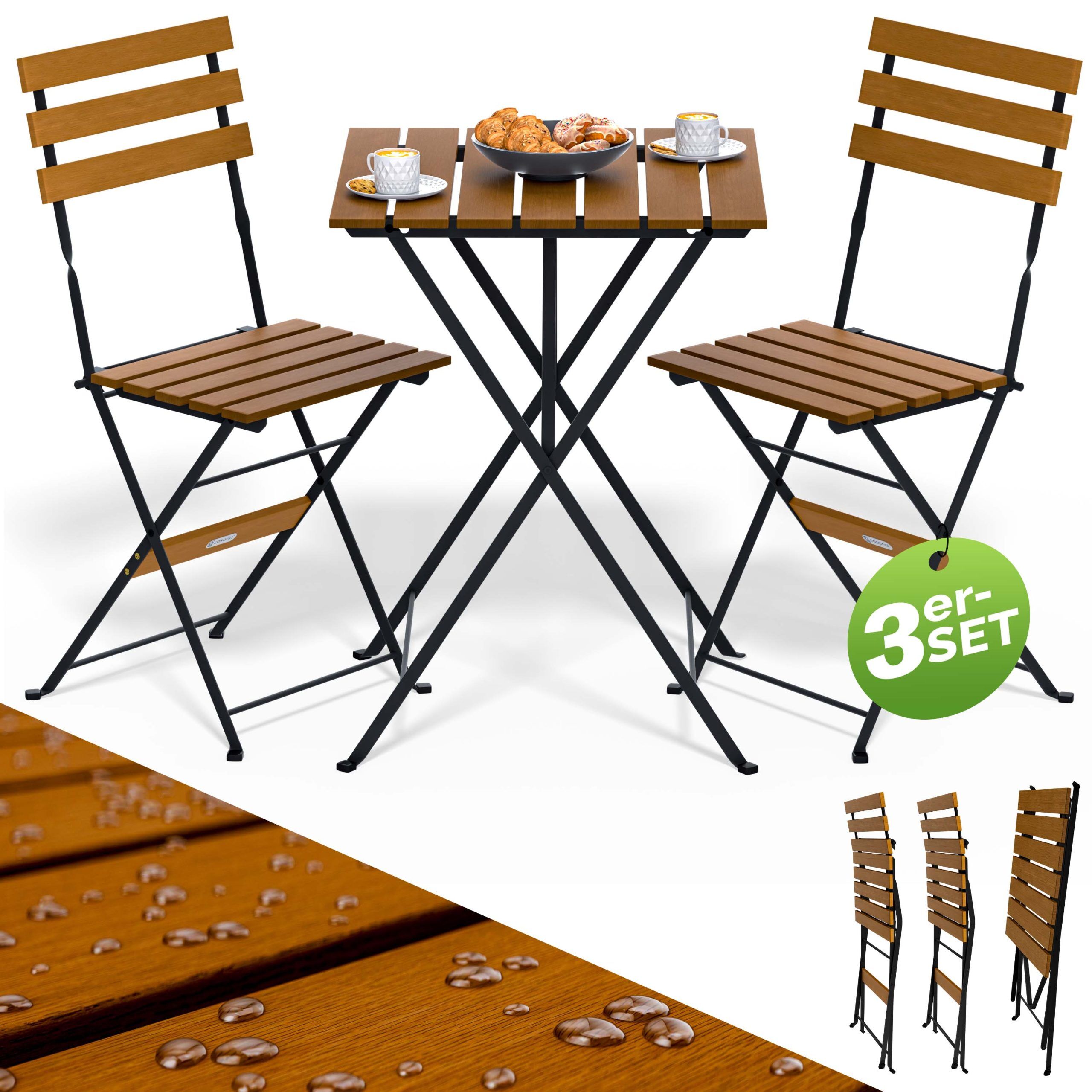 Garten-Sitzgruppe 3-tlg Akazienholz FSC®- zertifiziert