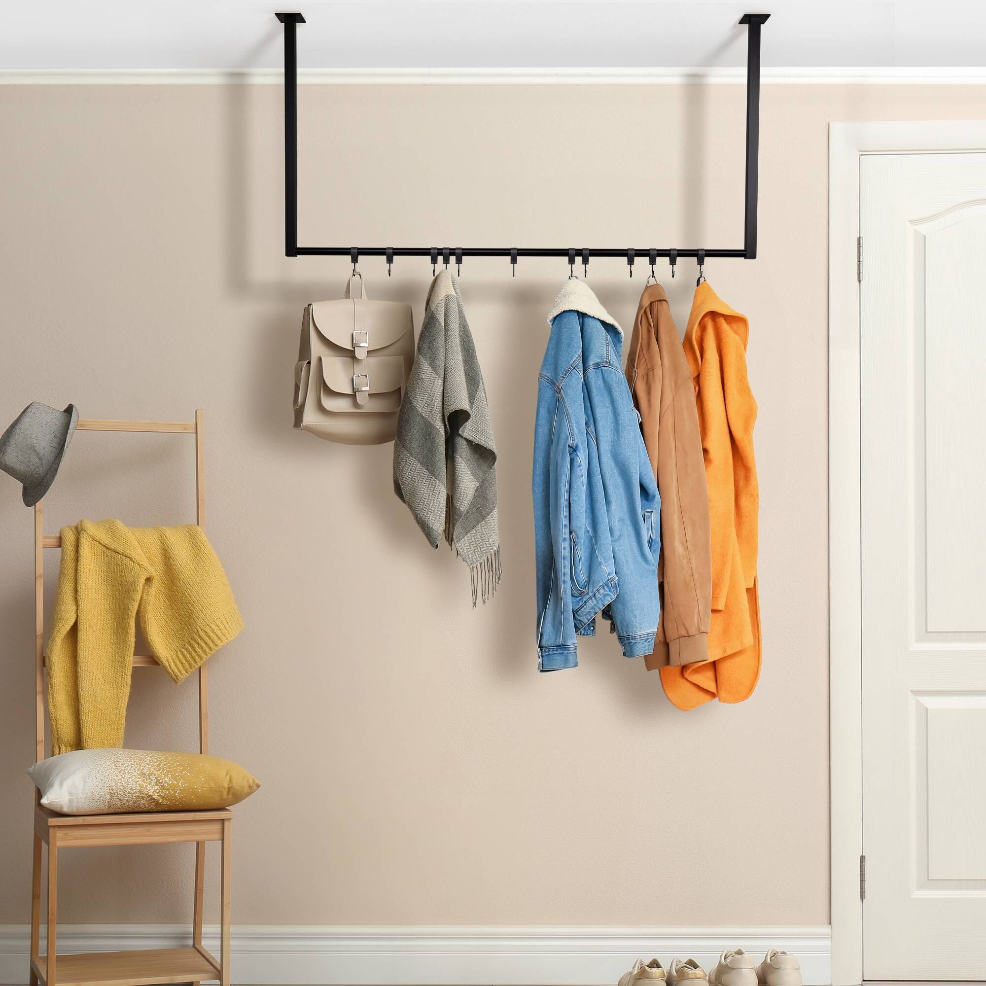 Kleiderstange Fenton 120x60 cm 12er, schwarz