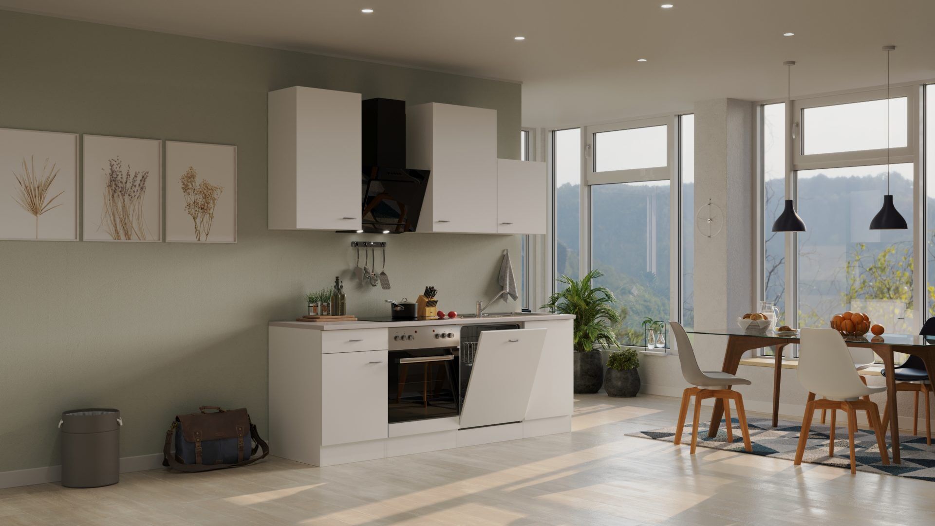 Küchenzeile WITO 220 cm mit E-Geräten