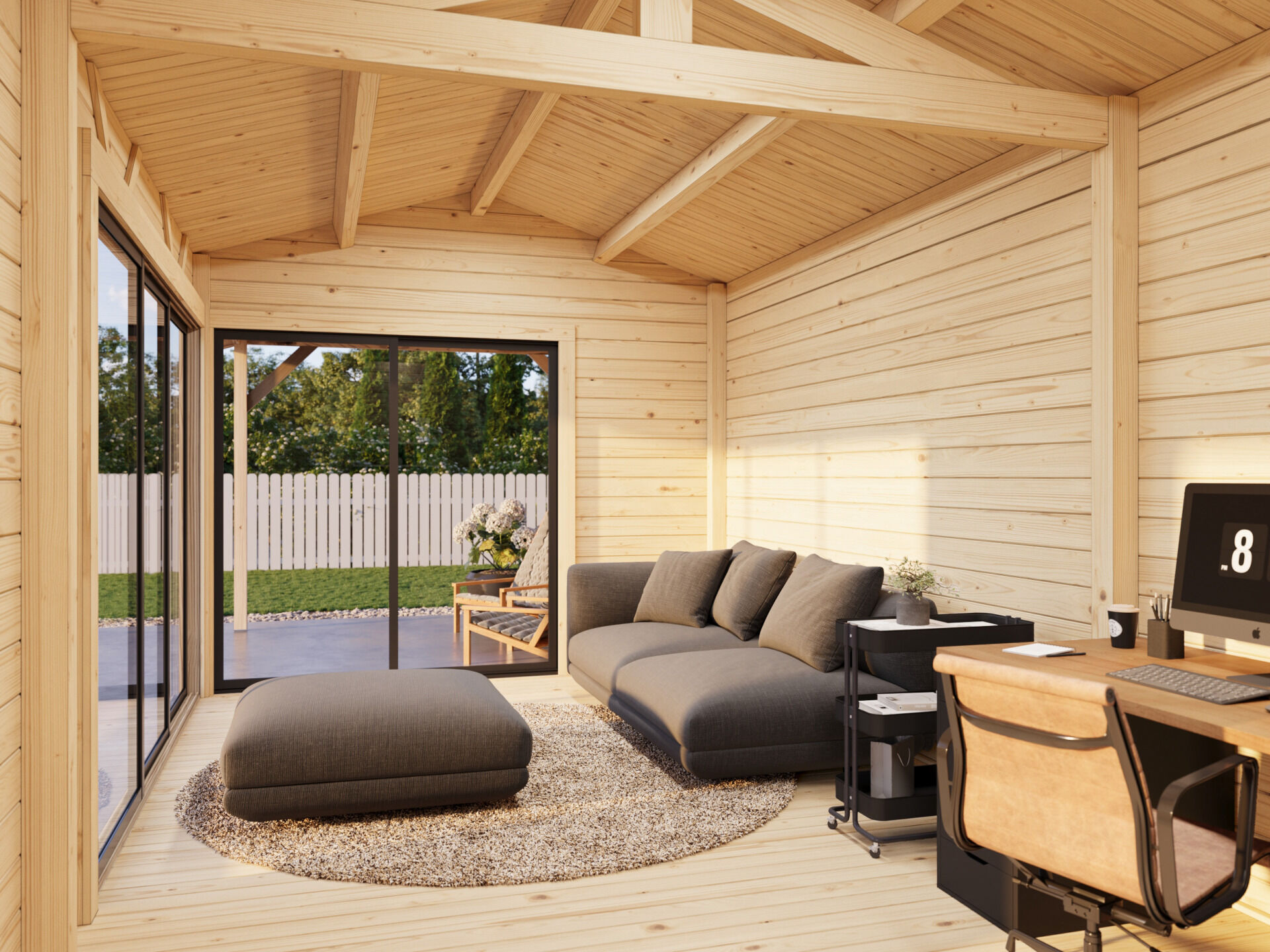 Palmako Gartenhaus Amanda 17,1+7,8 m² Slide