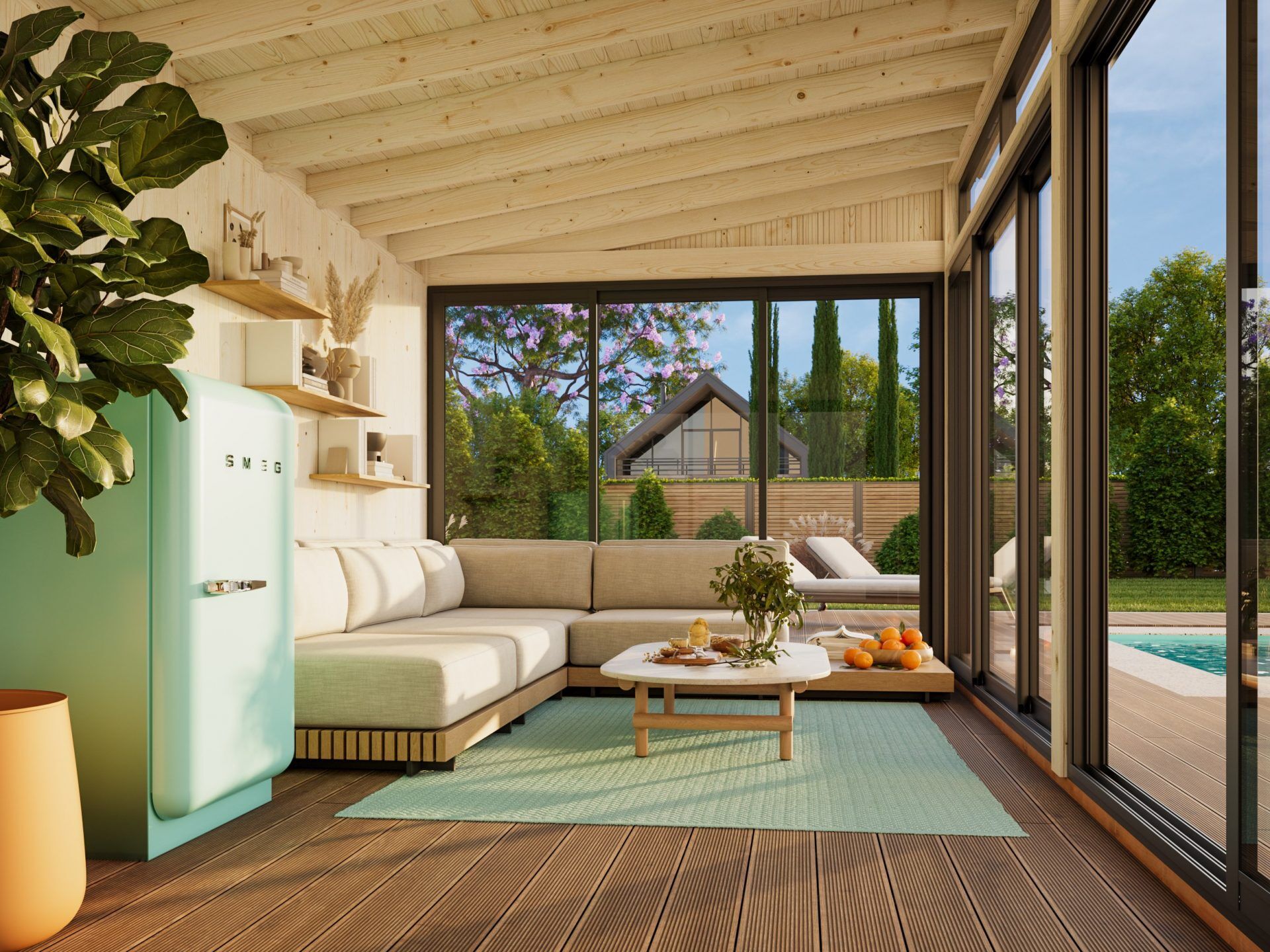 Palmako Modernes Gartenhaus Saga 16,2 m² Slide