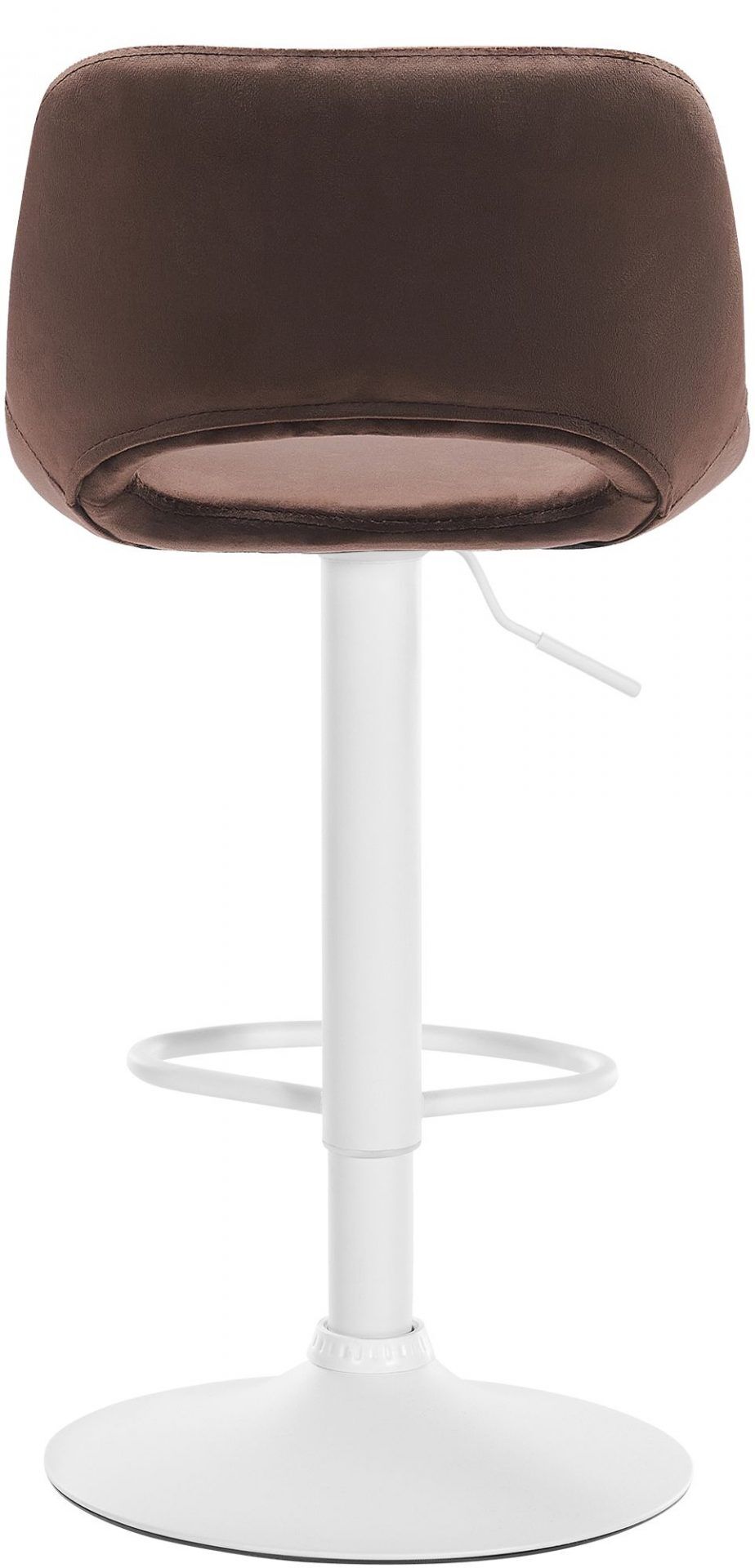 Barhocker Camden Samt weiß, braun