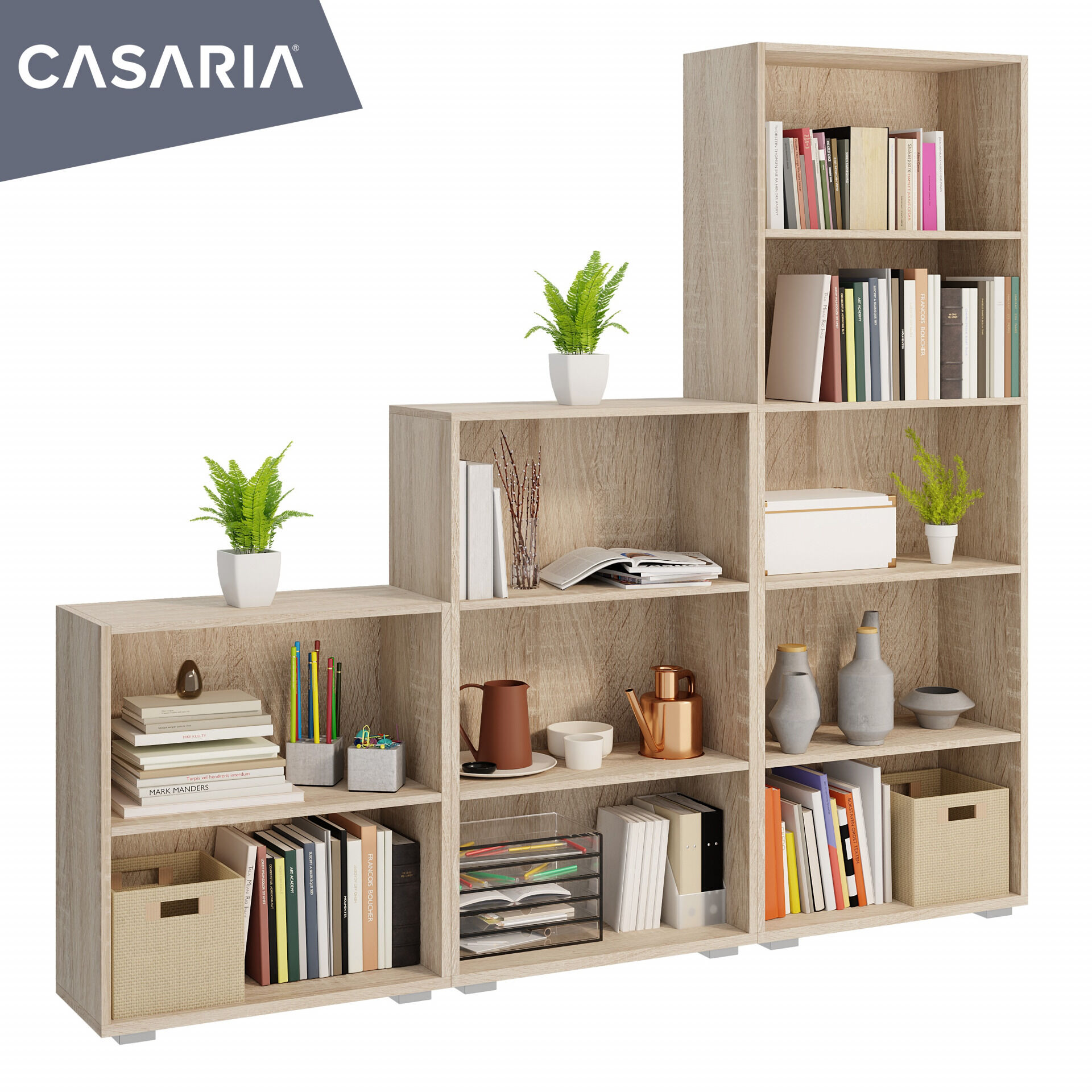Bücherregal Vela Eiche 5 Fächer