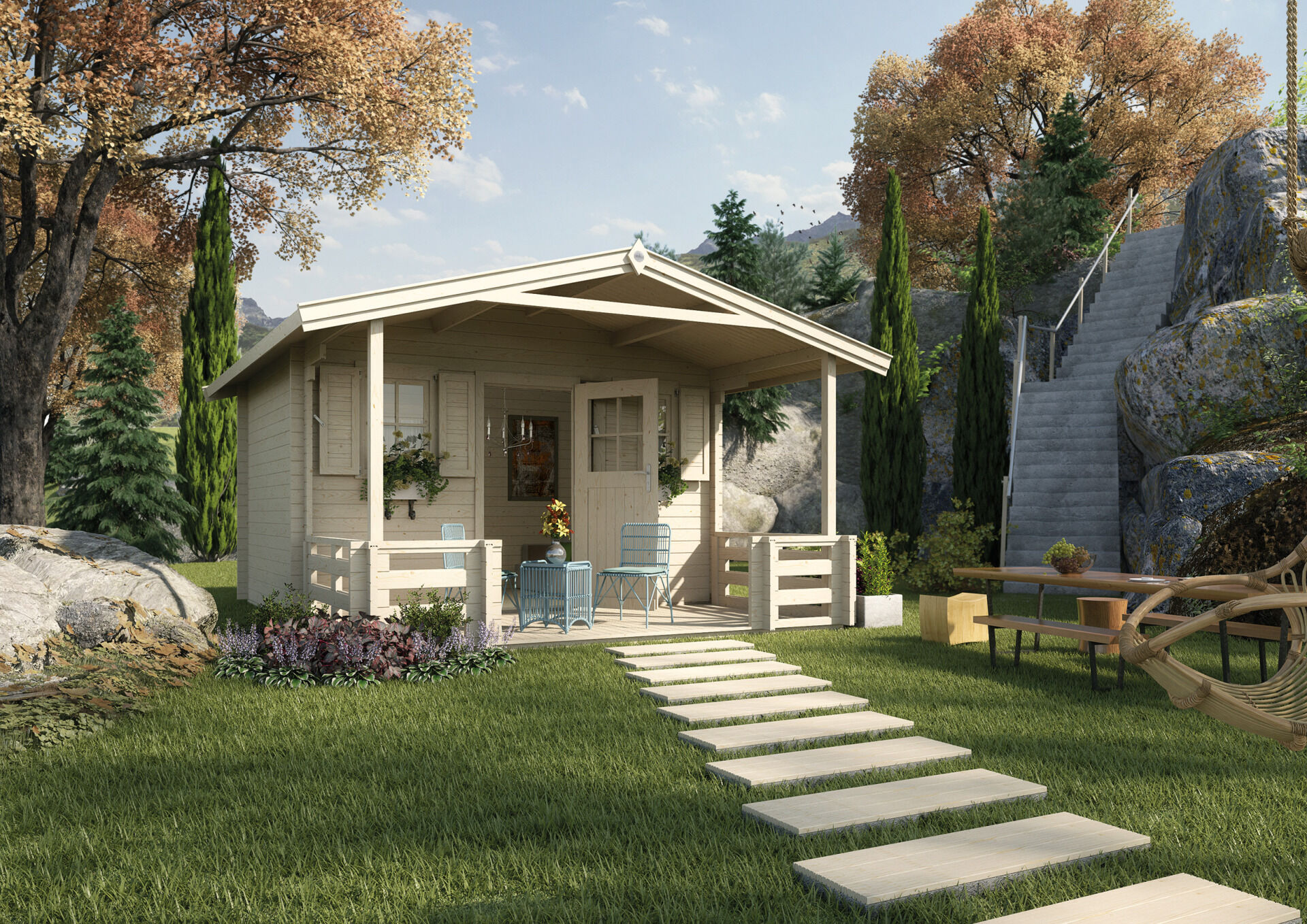 weka Weekendhaus 138 B Gartenhaus 4,5x5,9m