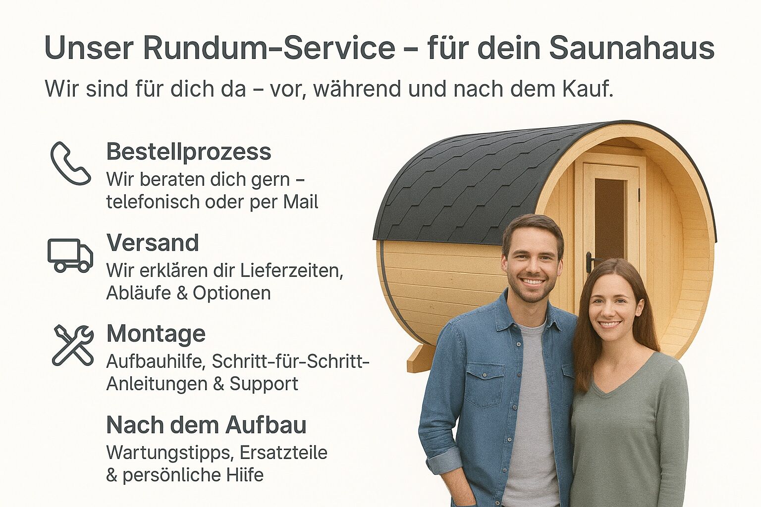 Rundumservice für den Kauf einer Sauna
