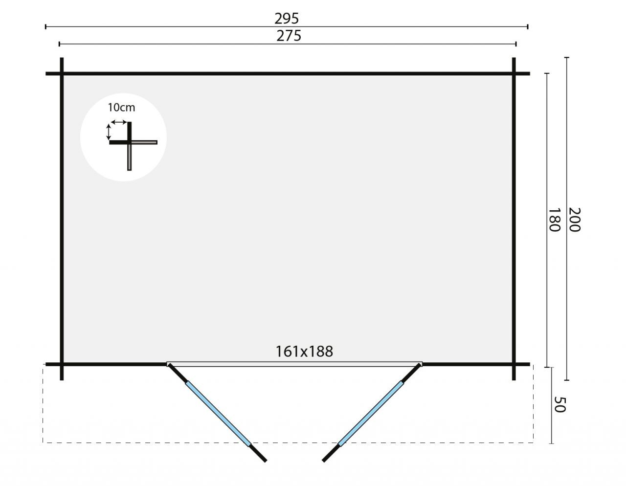 Blockhütte Gartenhaus Anja