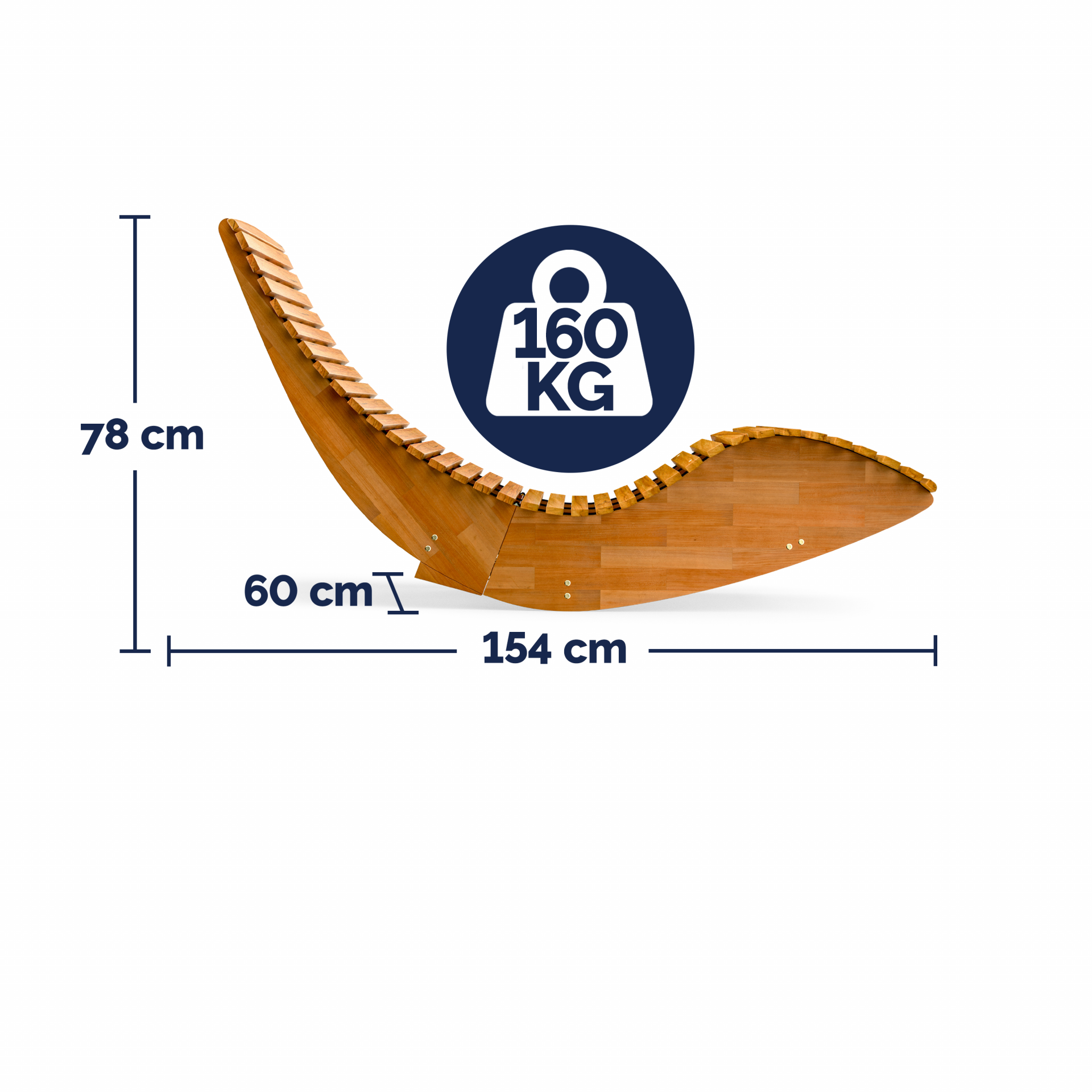 Saunaliege Java klappbar ergonomisch Schaukel fixierbar