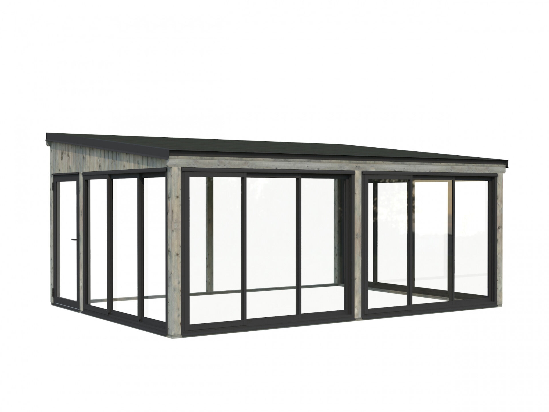 Palmako Gartenzimmer Glashaus Lumi 23,3 m² Slide Plus