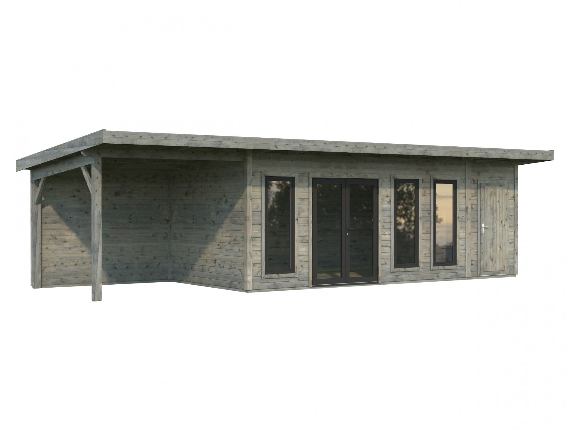 Palmako Pultdach Gartenhaus Aurelia 19,2+7,9 m²