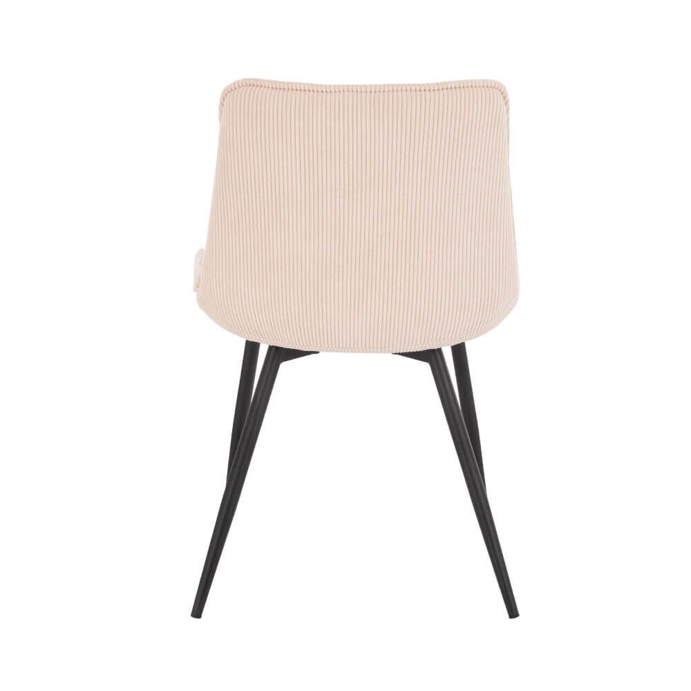 Polsterstuhl Esszimmer Cord IKALO – 8er Set Creme