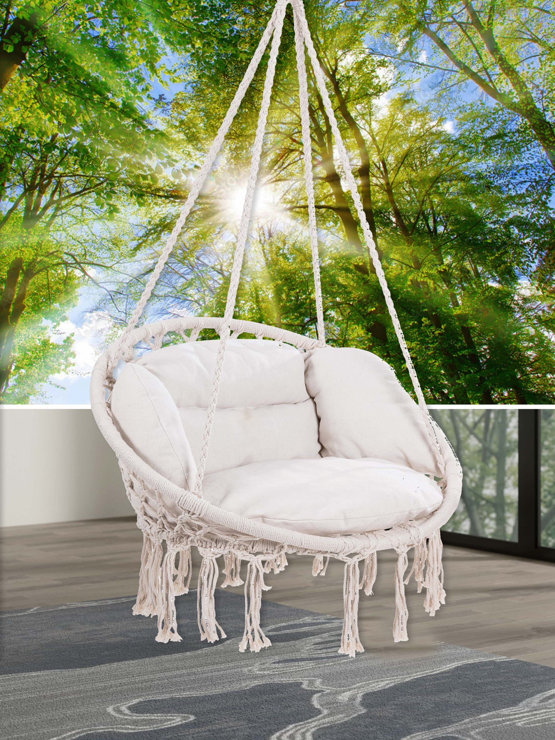 Hängesessel Creme 80x60x140cm