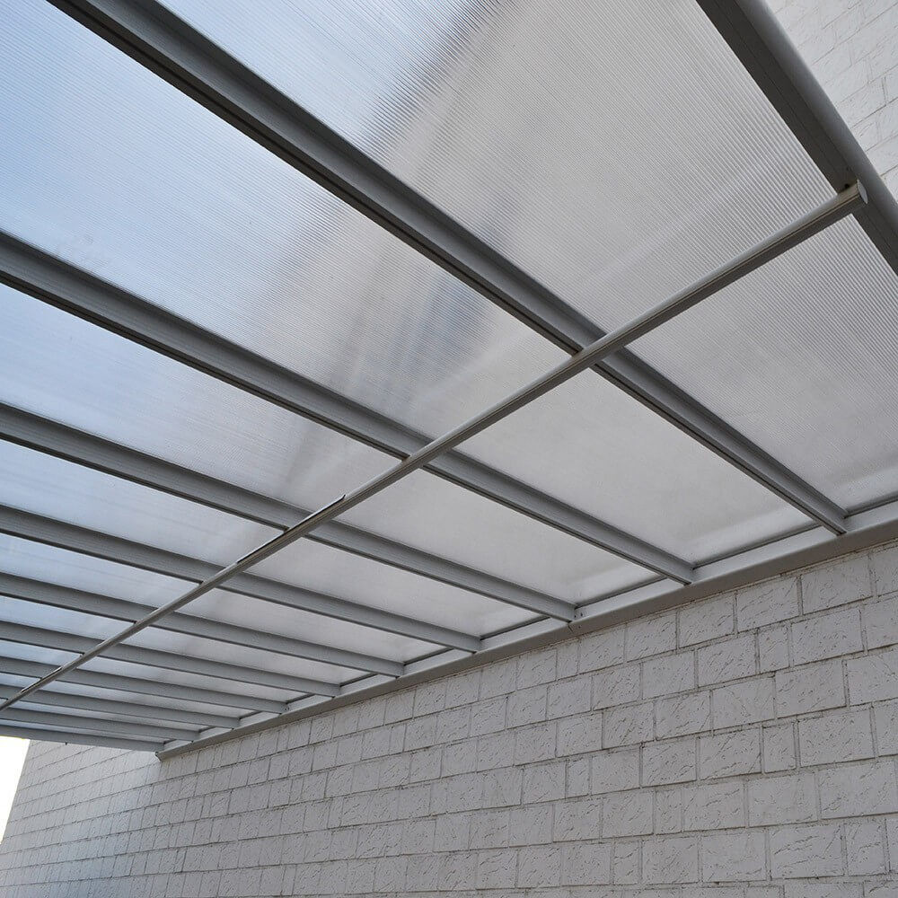 Terrassenüberdachung SOLIS - 496 / 503 x 300 / 303 x 278 / 226 cm Weiß