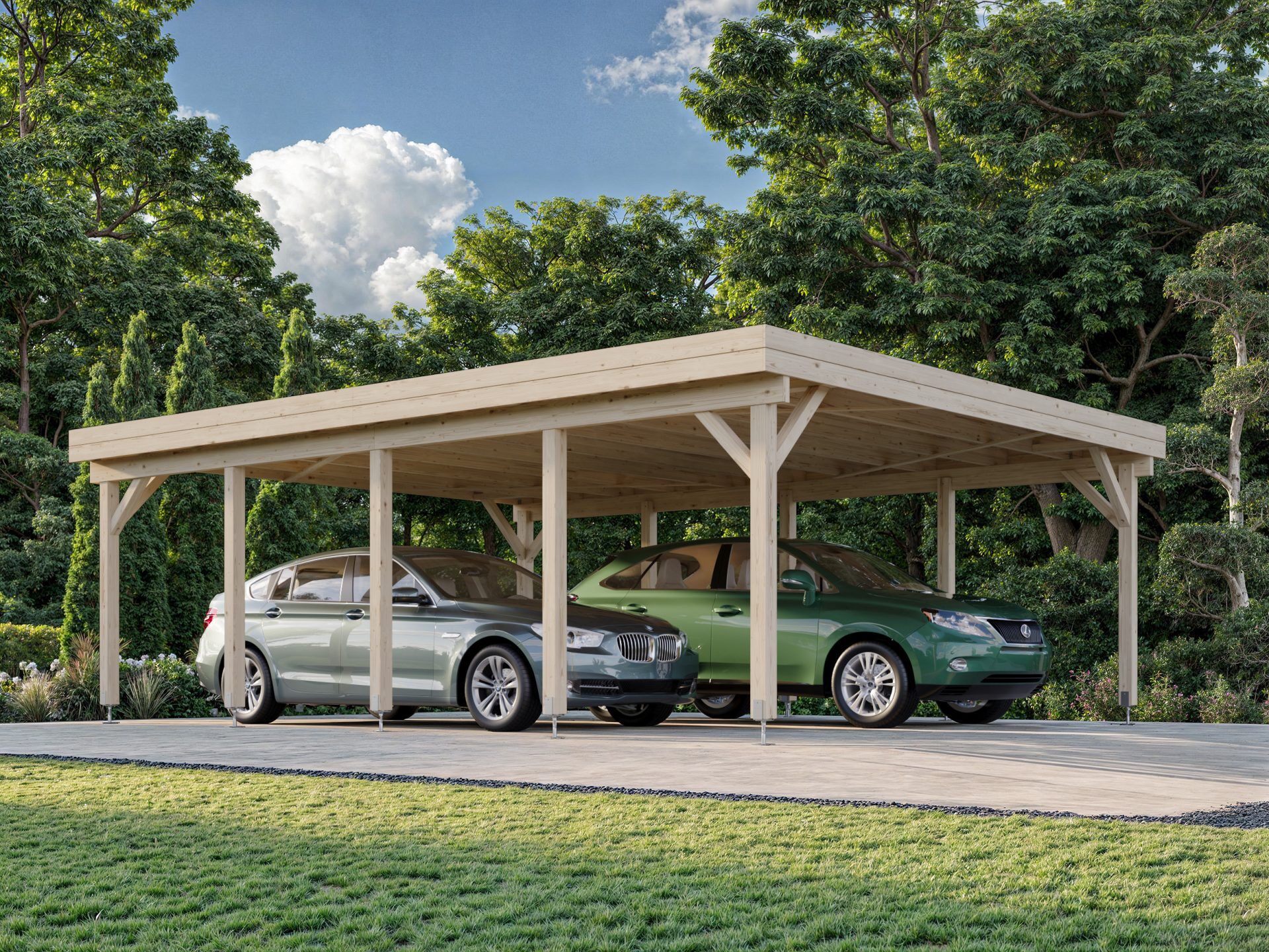 Holzcarport Doppelt Palmako