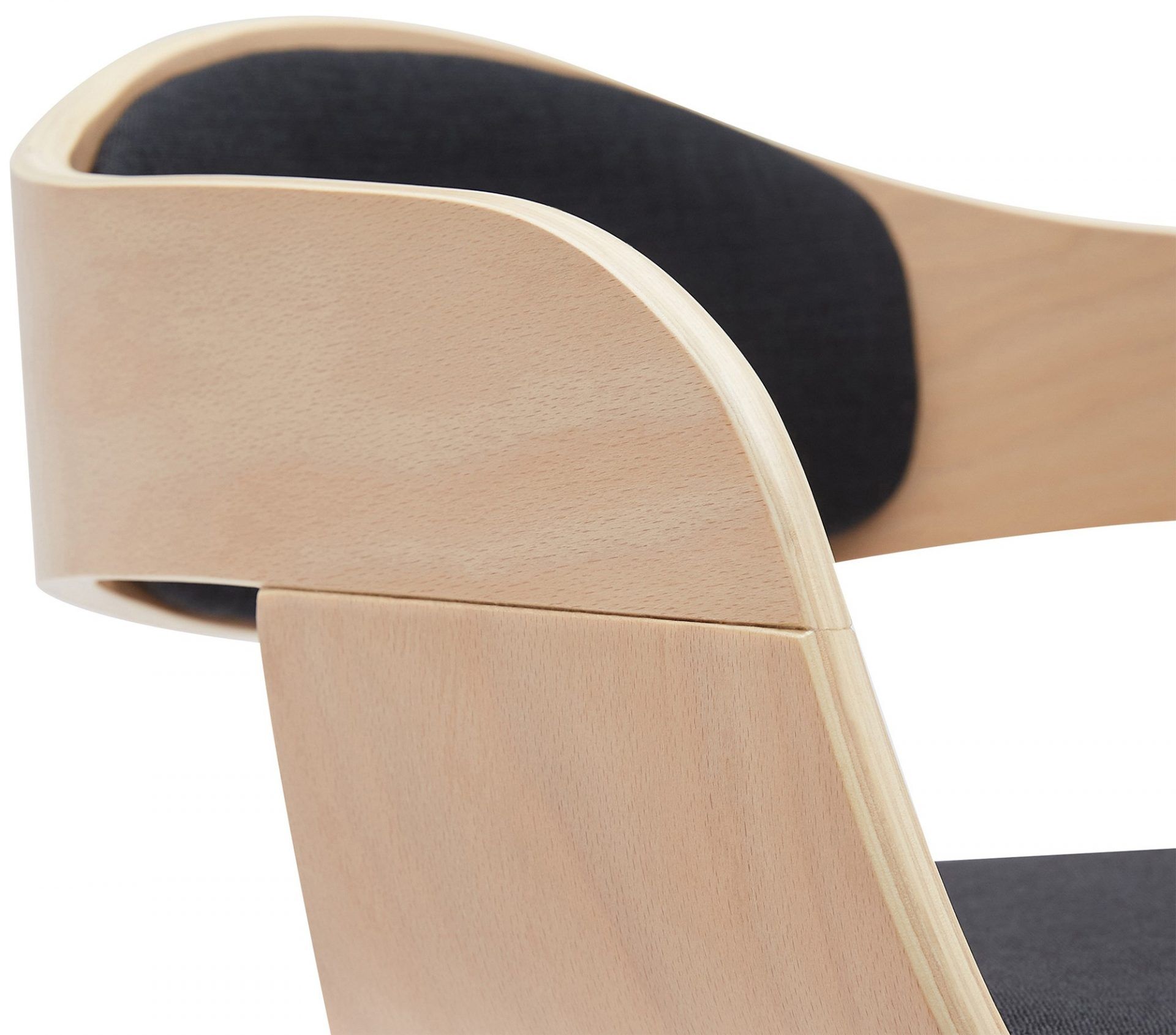 Barhocker Kingston B Stoff, natura/schwarz