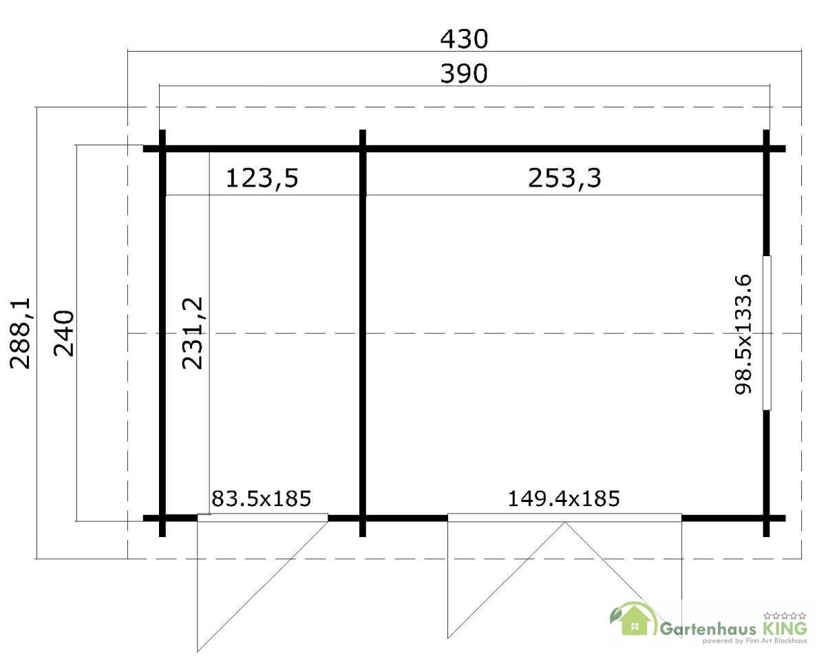 Lasita Maja Gartenhaus Wrexham 1 Grundriss